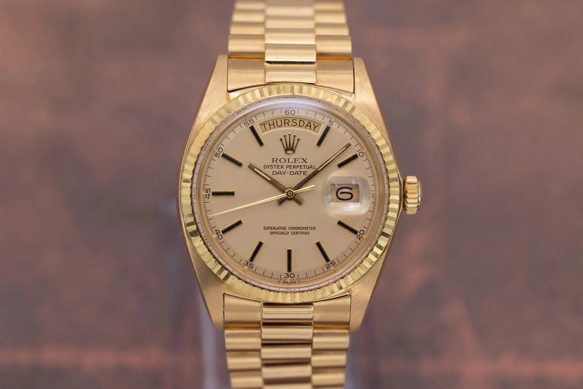 1972 Rolex Day-Date Ref. 1803 | Matte Champagne Dial | Box and Papers - Sierra Time Co