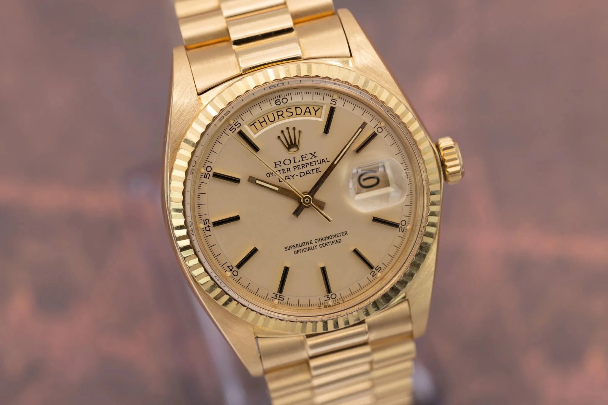 1972 Rolex Day-Date Ref. 1803 | Matte Champagne Dial | Box and Papers - Sierra Time Co
