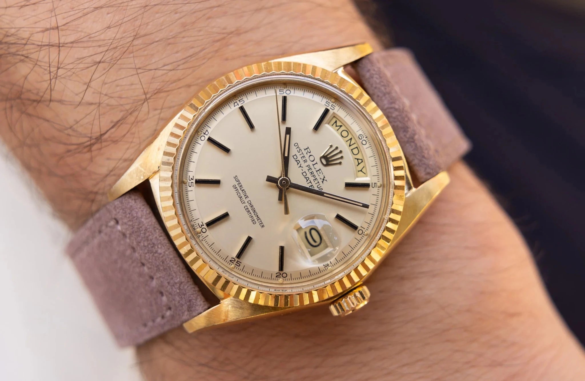 1972 Rolex Day-Date Ref. 1803 | Minute Track Champagne Dial | Mint Condition - Sierra Time Co