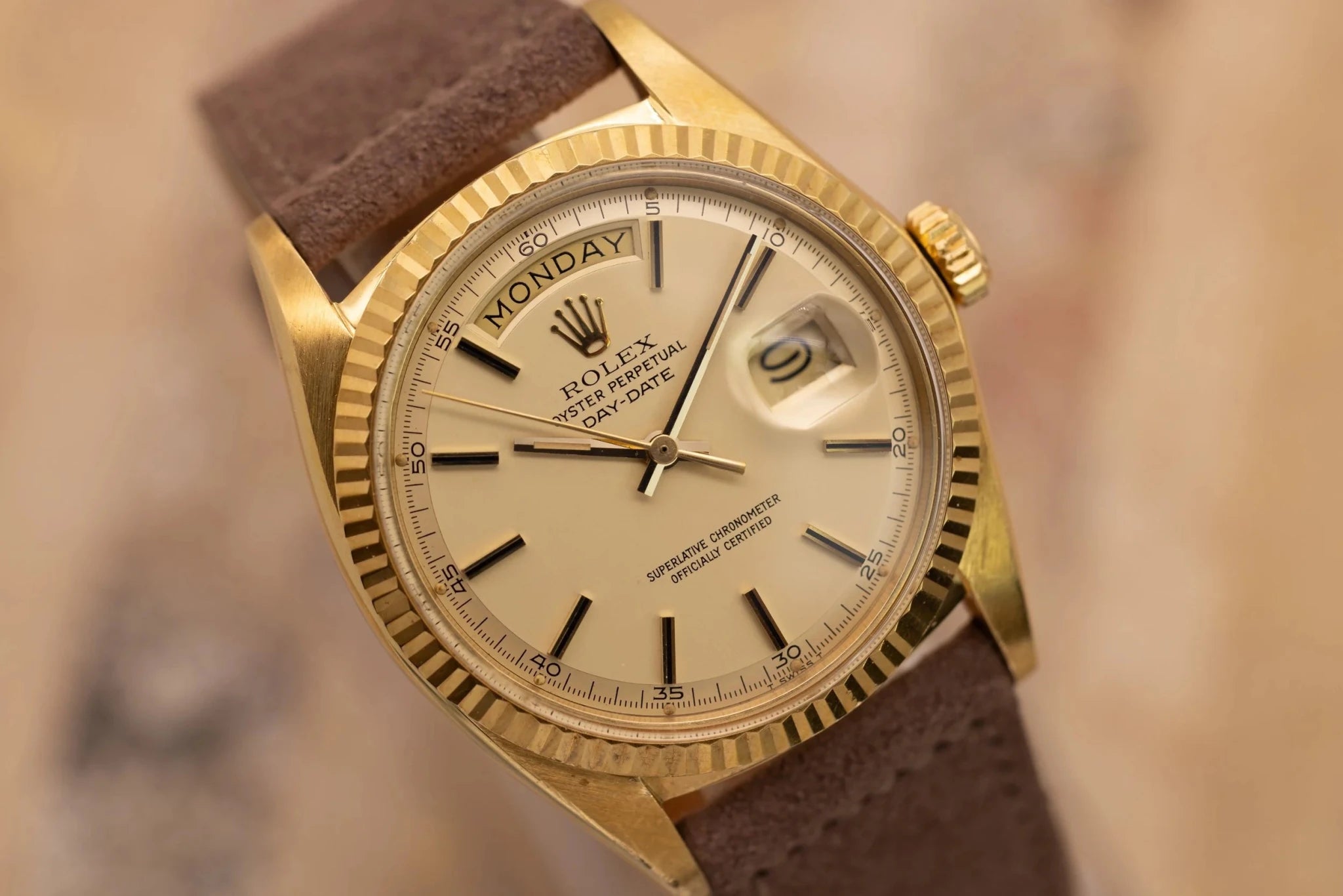 1972 Rolex Day-Date Ref. 1803 | Minute Track Champagne Dial | Mint Condition - Sierra Time Co