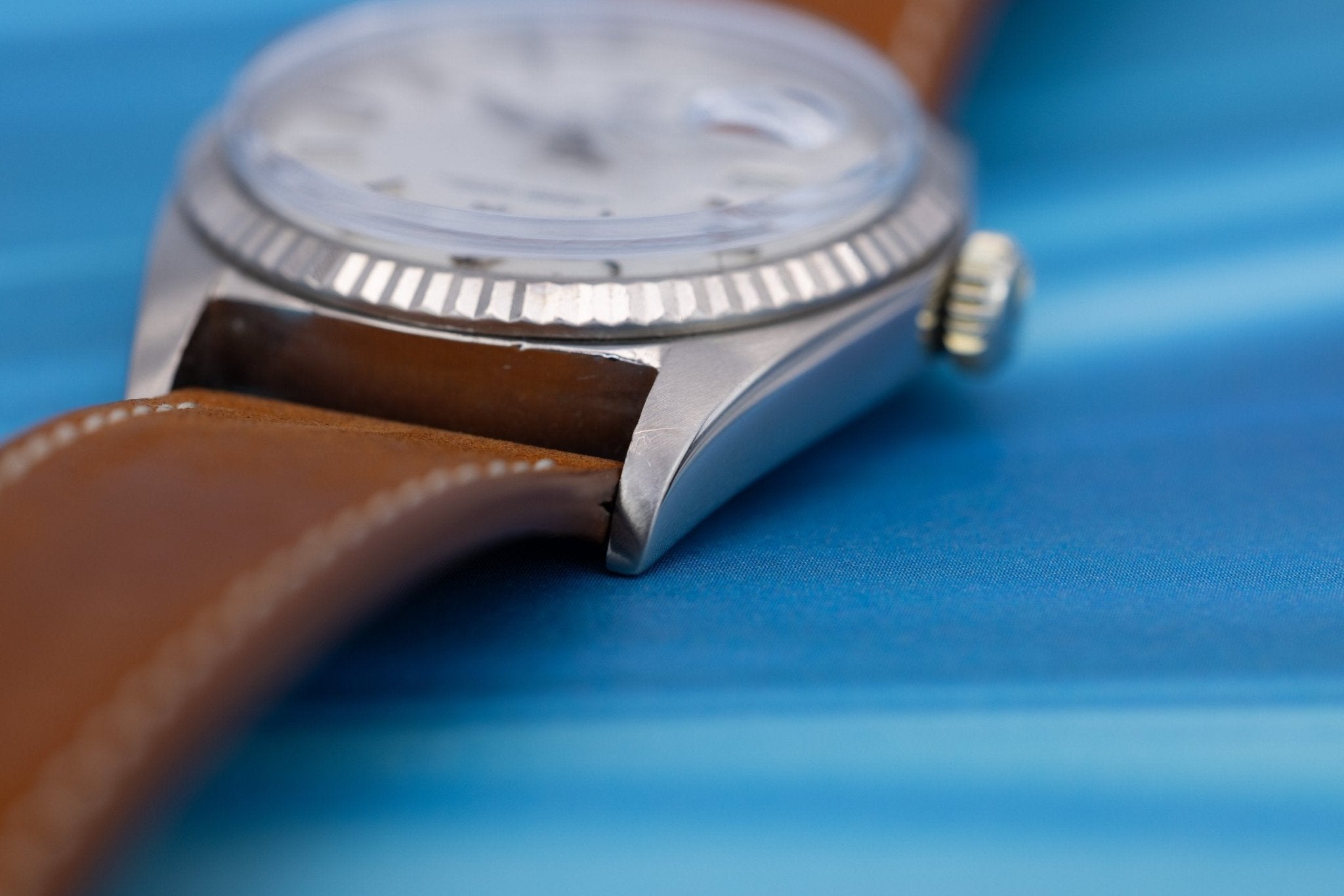 1972 Rolex Day-Date Ref. 1803/9 | 18K White Gold | Silver Linen Dial - Sierra Time Co