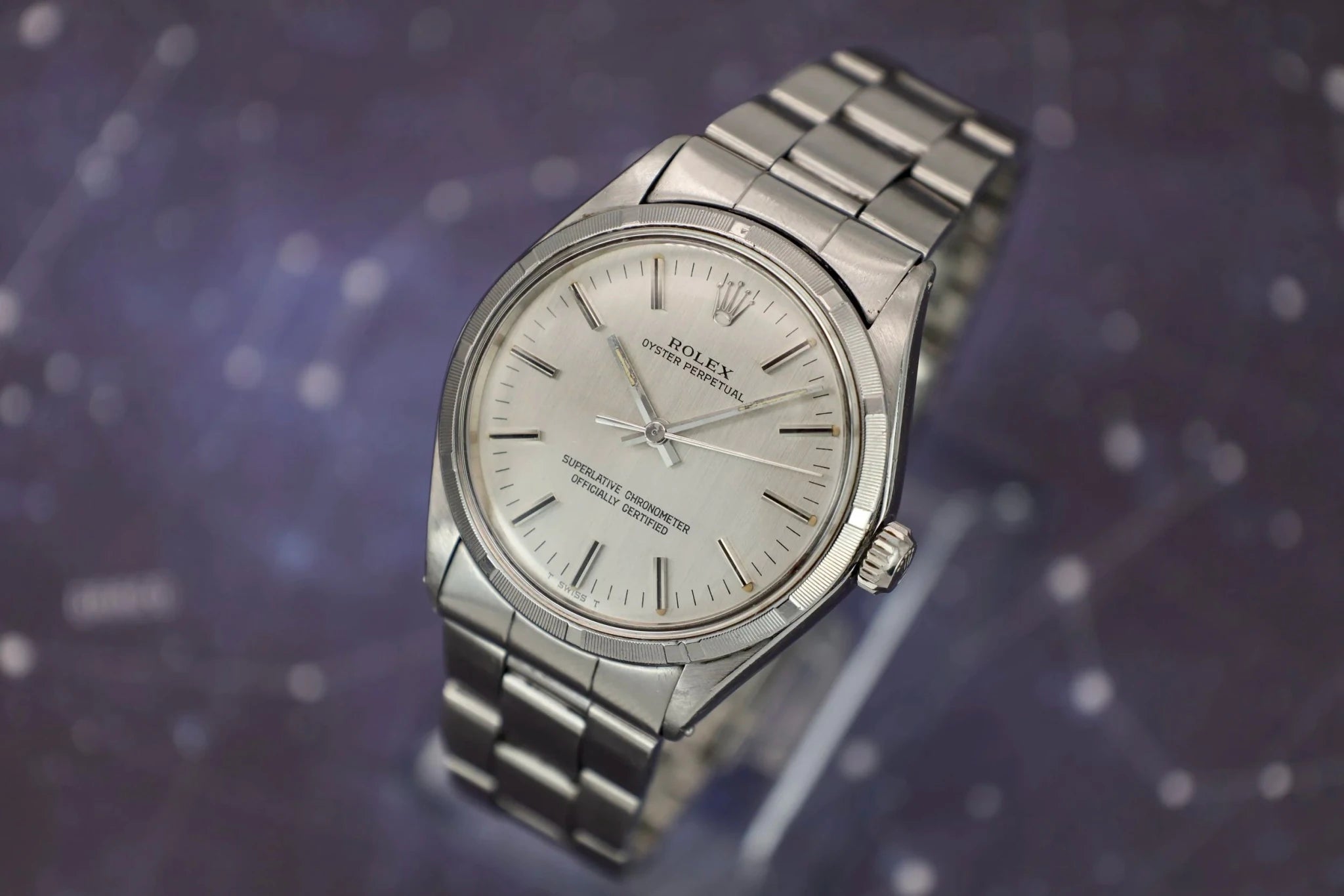 1972 Rolex Oyster Perpetual Ref. 1003 | Silver Linen Dial - Sierra Time Co
