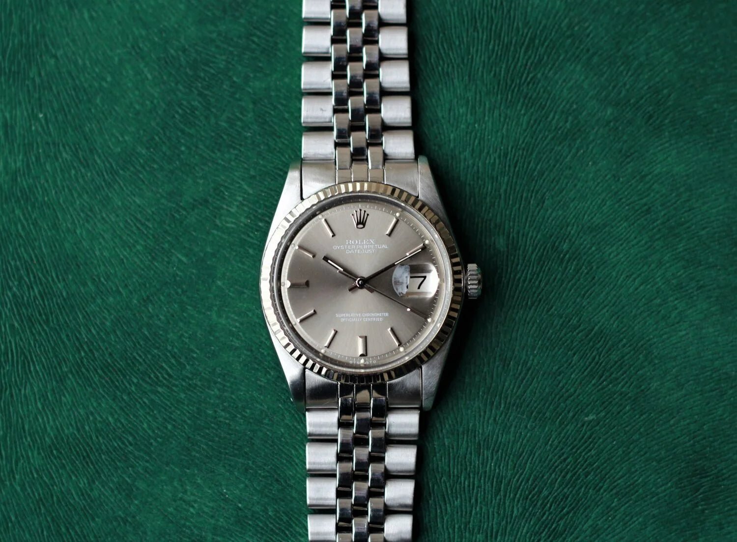 1973 Rolex DateJust 1601 Grey Ghost Sigma Dial - Sierra Time Co