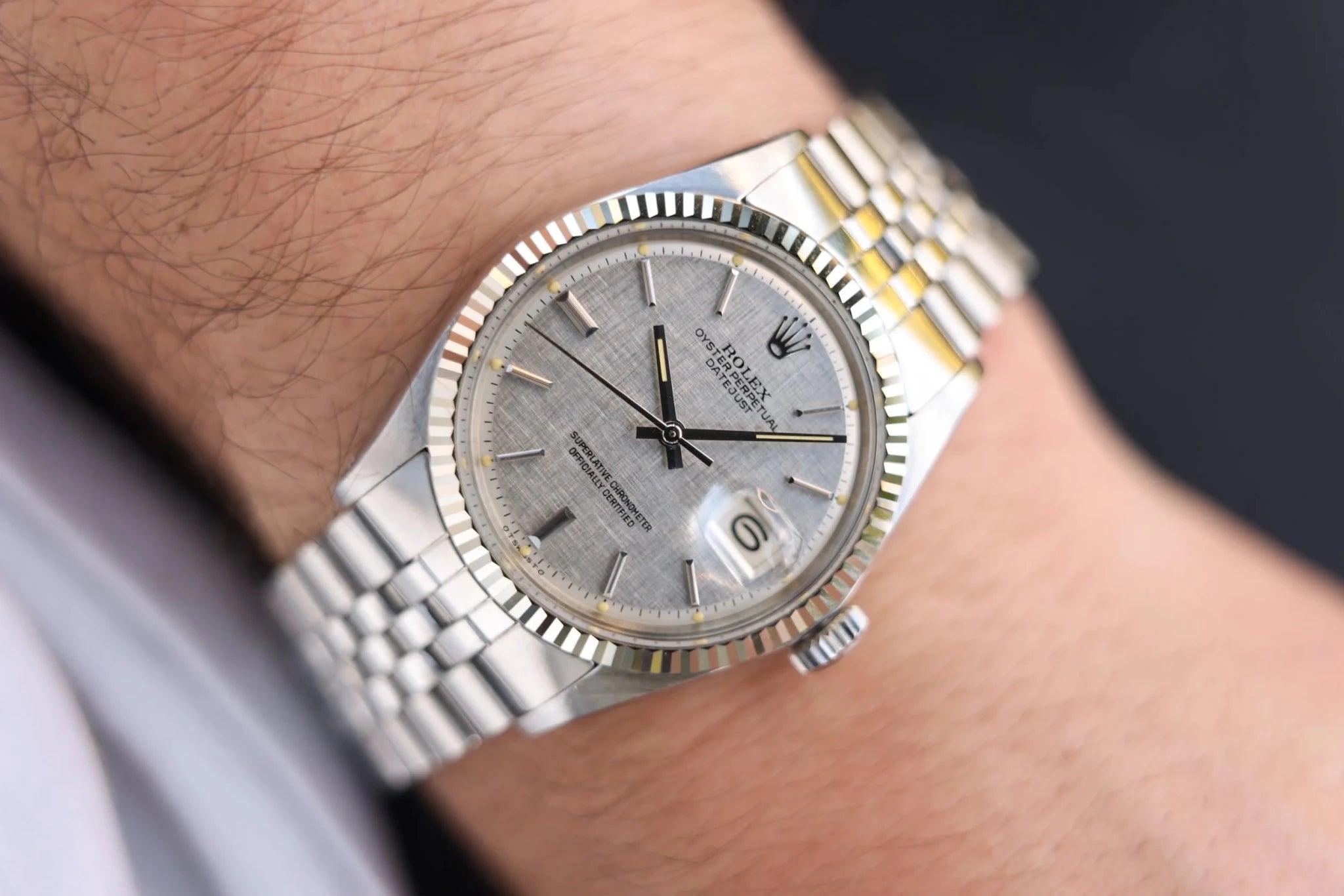 1973 Rolex Datejust Ref. 1601 | Mint Condition | Linen Dial | Full Set - Sierra Time Co