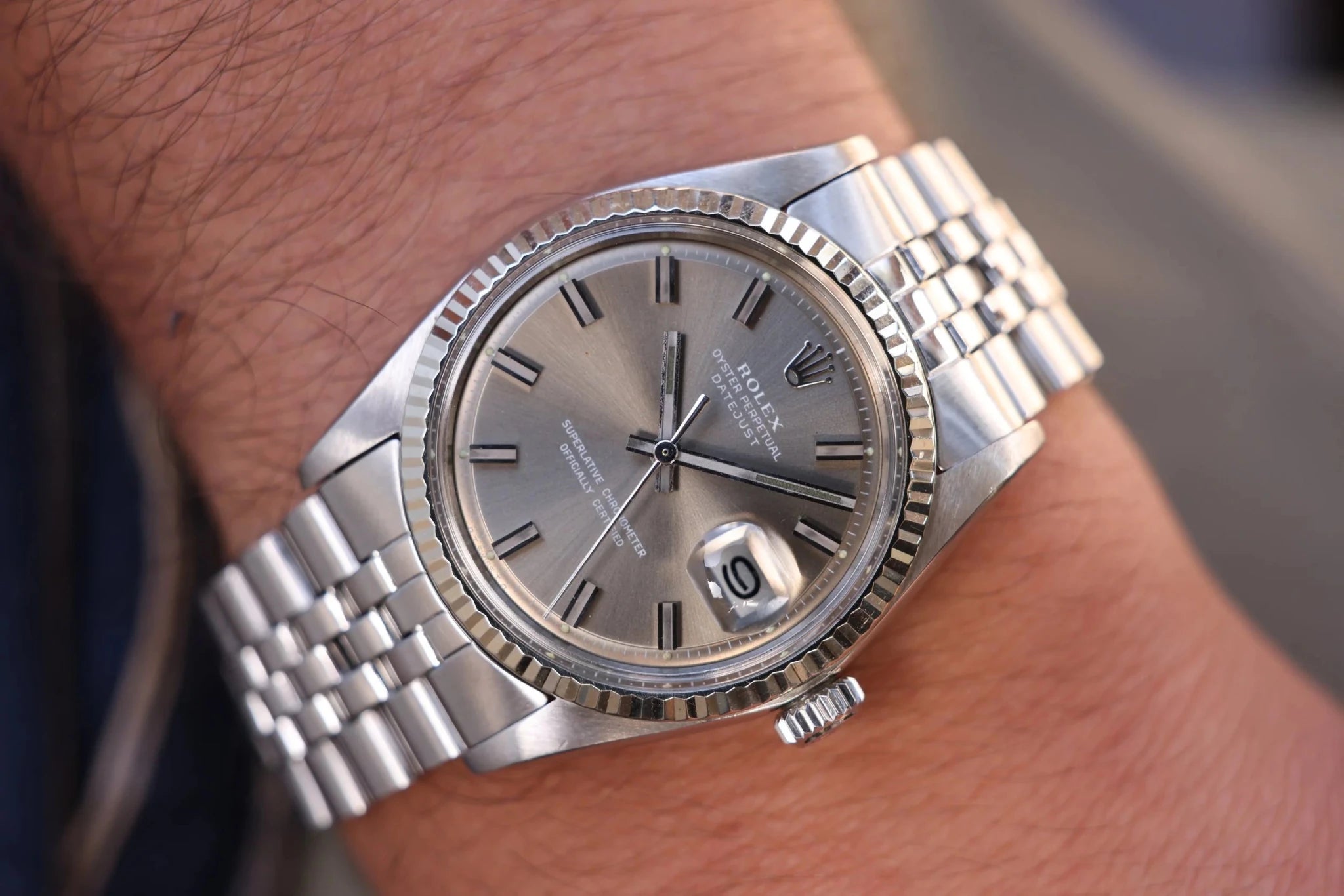 1973 Rolex Datejust Ref. 1601 | Rare Grey Wideboy Dial - Sierra Time Co