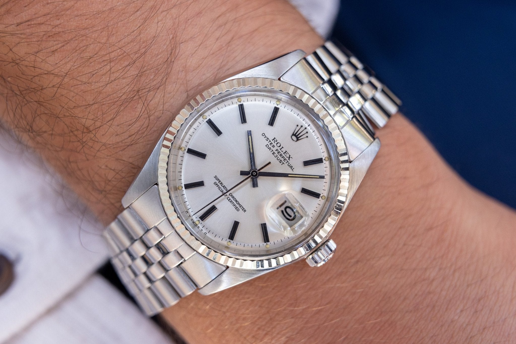 1973 Rolex Datejust Ref. 1601 | Silver Dial | Box and Papers - Sierra Time Co