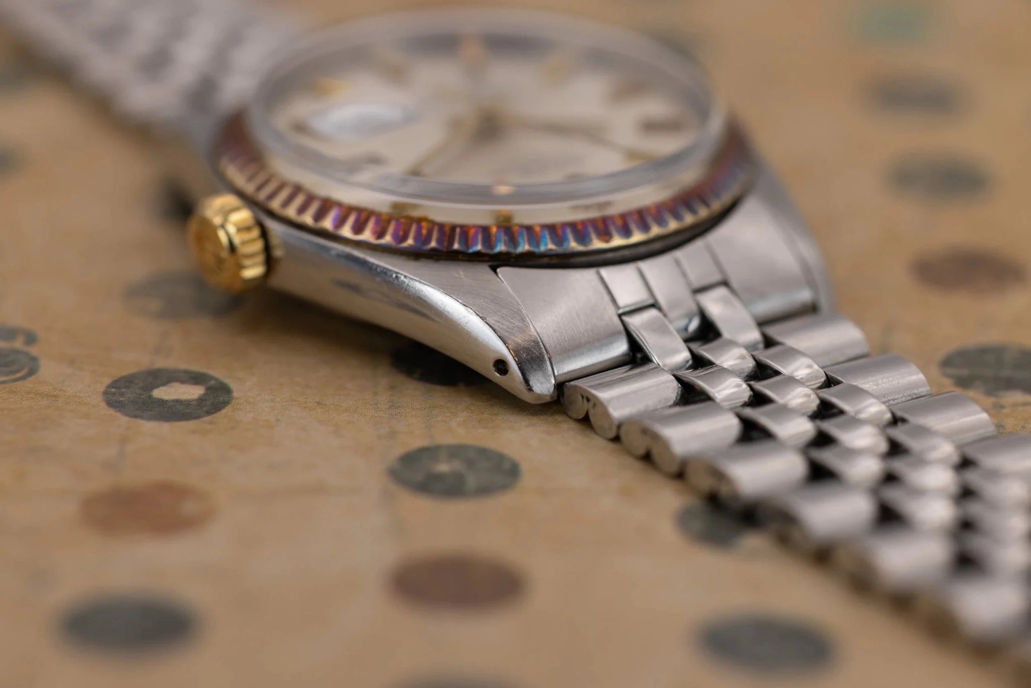 1973 Rolex Datejust Ref. 1601 | Silver Dial | Gold Patina - Sierra Time Co