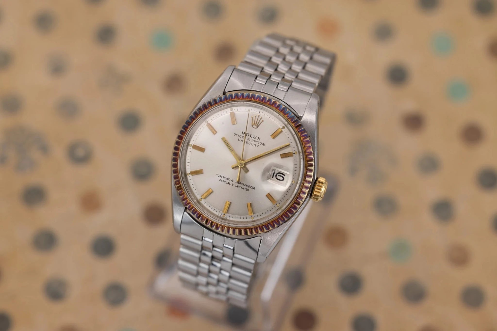1973 Rolex Datejust Ref. 1601 | Silver Dial | Gold Patina - Sierra Time Co