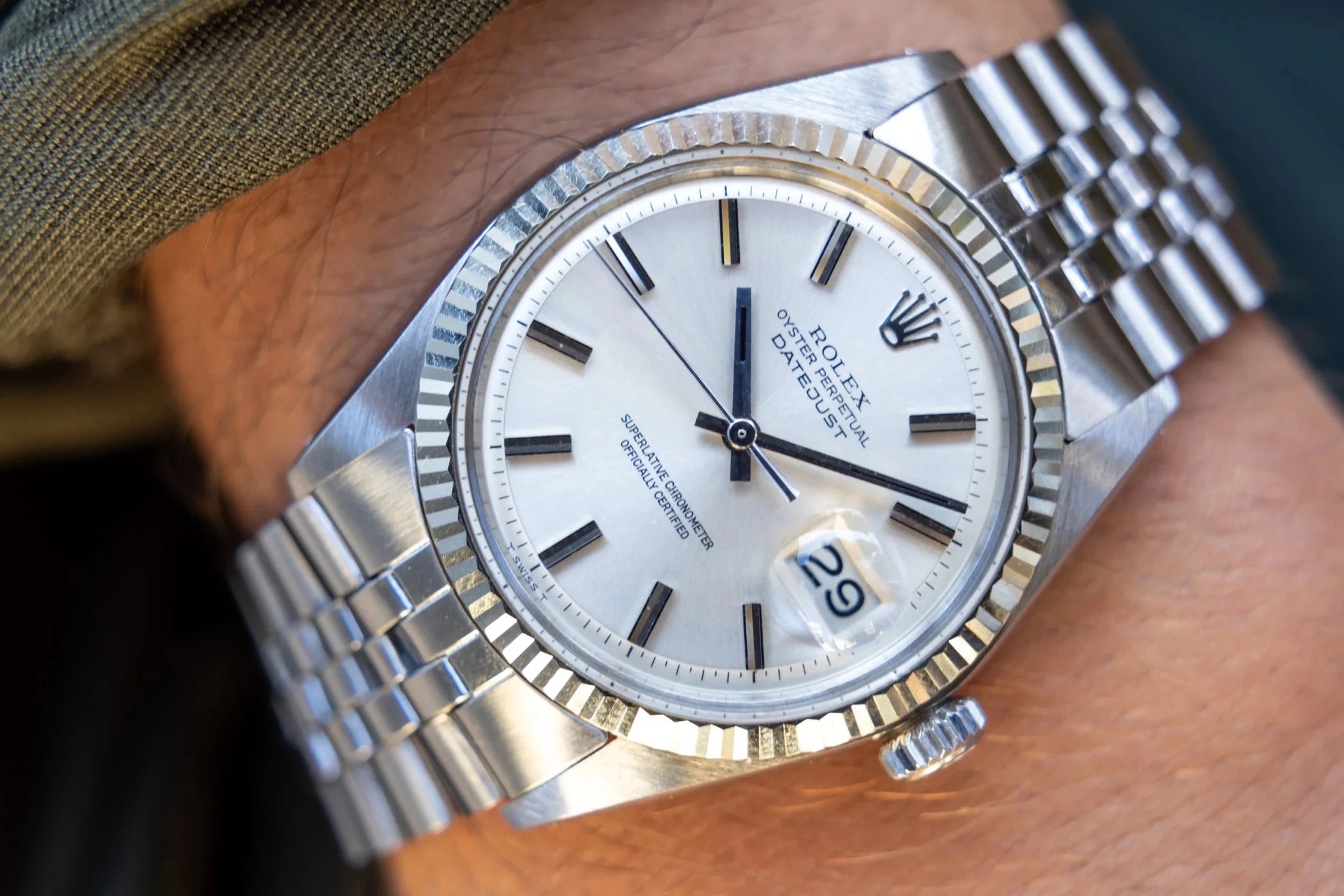 1973 Rolex Datejust Ref. 1601 | Silver Non-Lume Dial | Mint Condition - Sierra Time Co