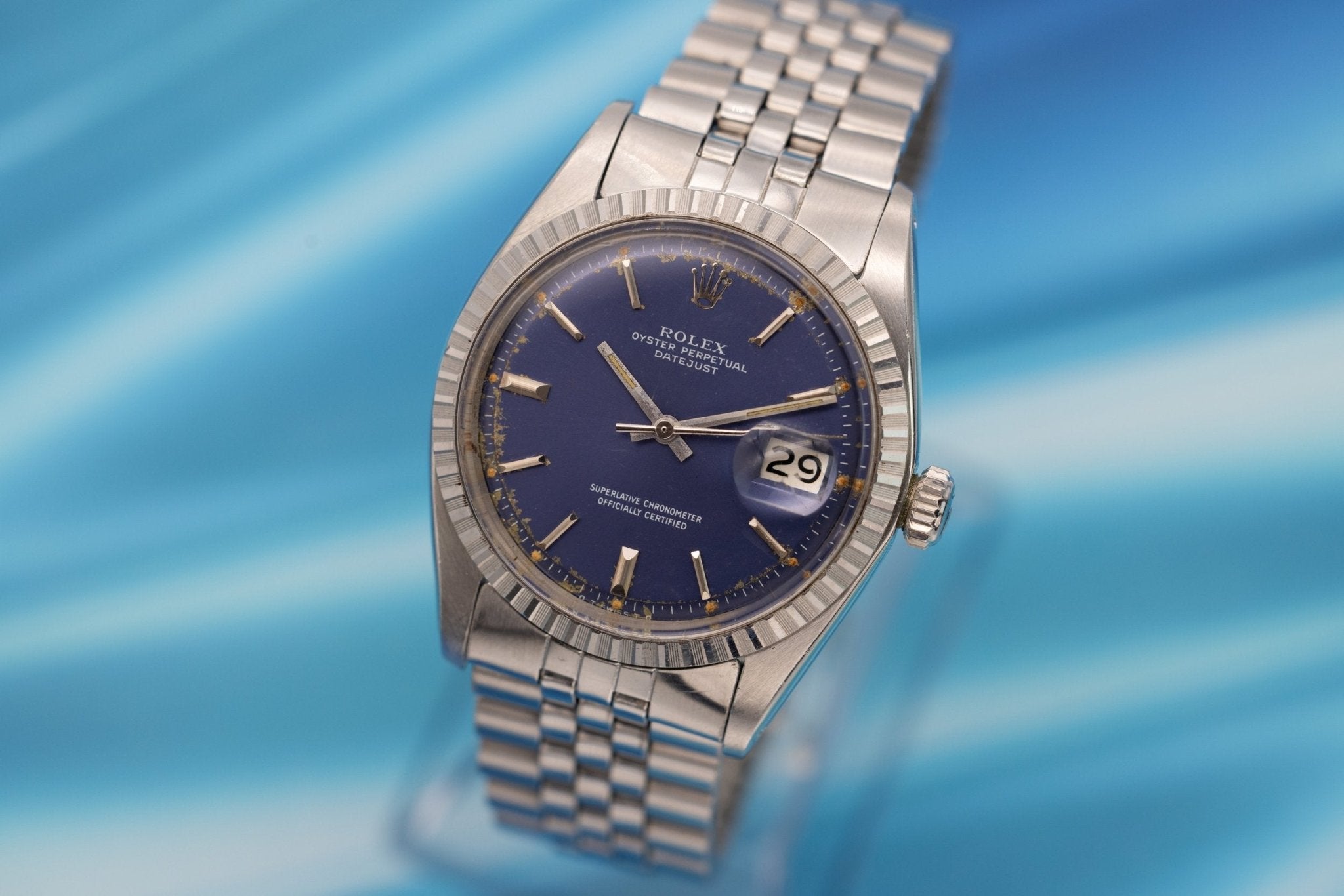 1973 Rolex Datejust Ref. 1603 | Matte Blue Tropical Dial - Sierra Time Co