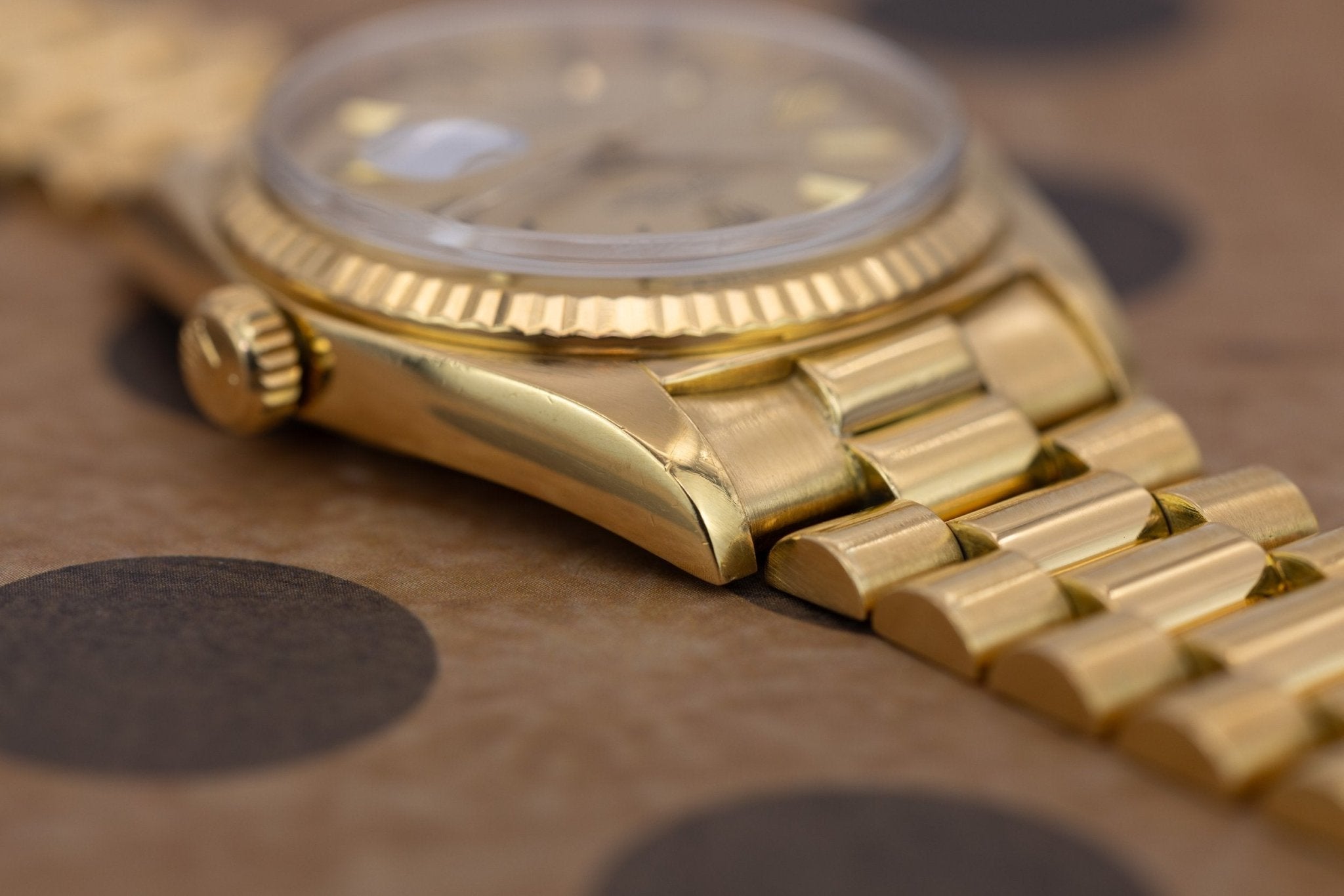 1973 Rolex Day-Date Ref. 1803 | Champagne Linen Dial - Sierra Time Co