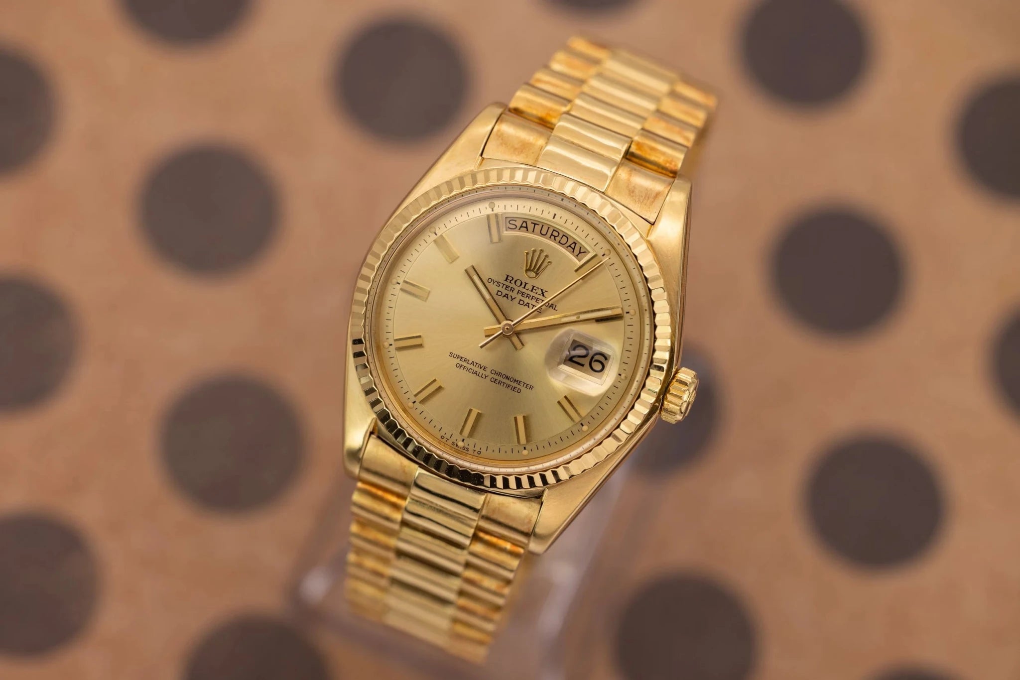 1973 Rolex Day-Date Ref. 1803 | Champagne Wideboy Dial - Sierra Time Co