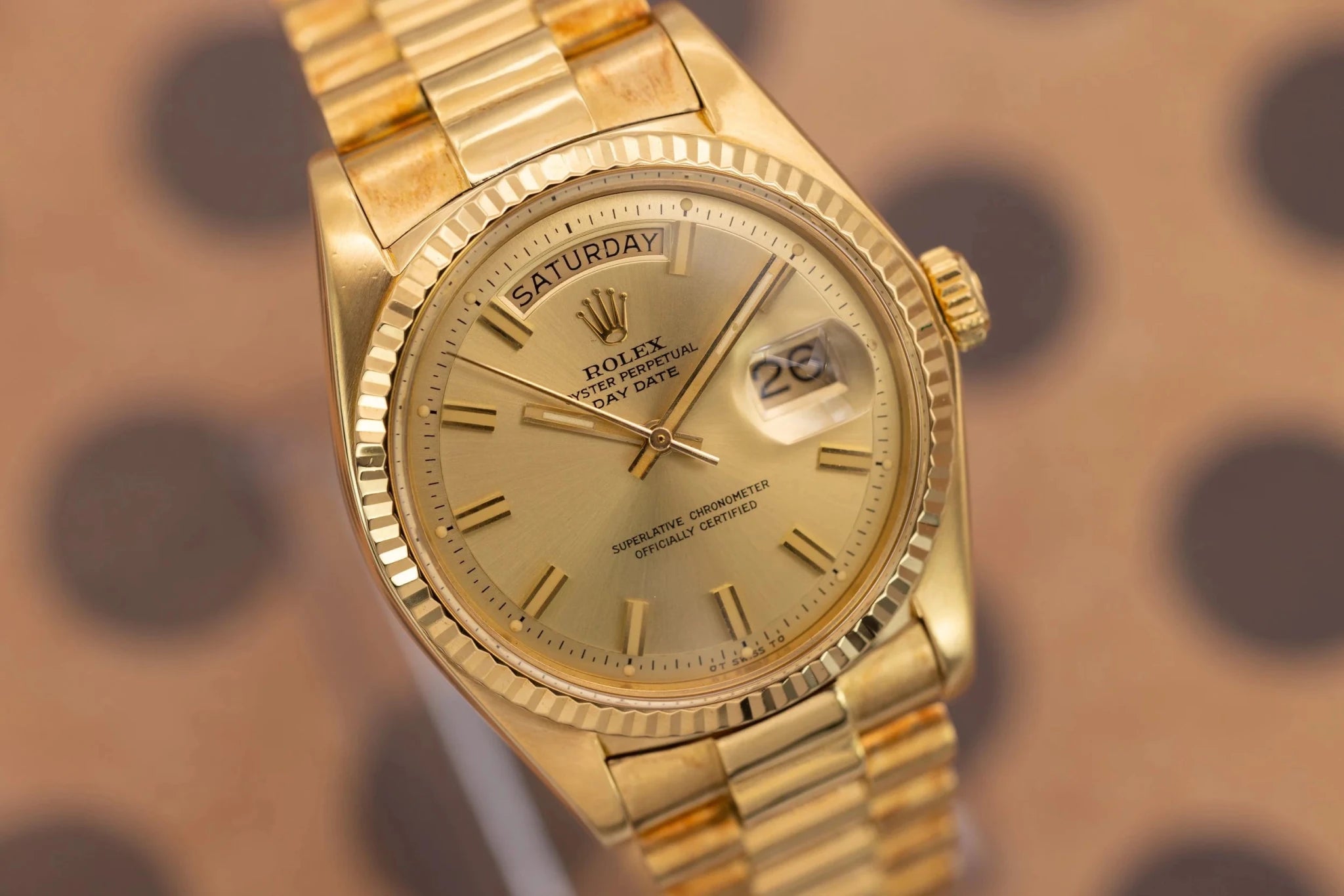 1973 Rolex Day-Date Ref. 1803 | Champagne Wideboy Dial - Sierra Time Co