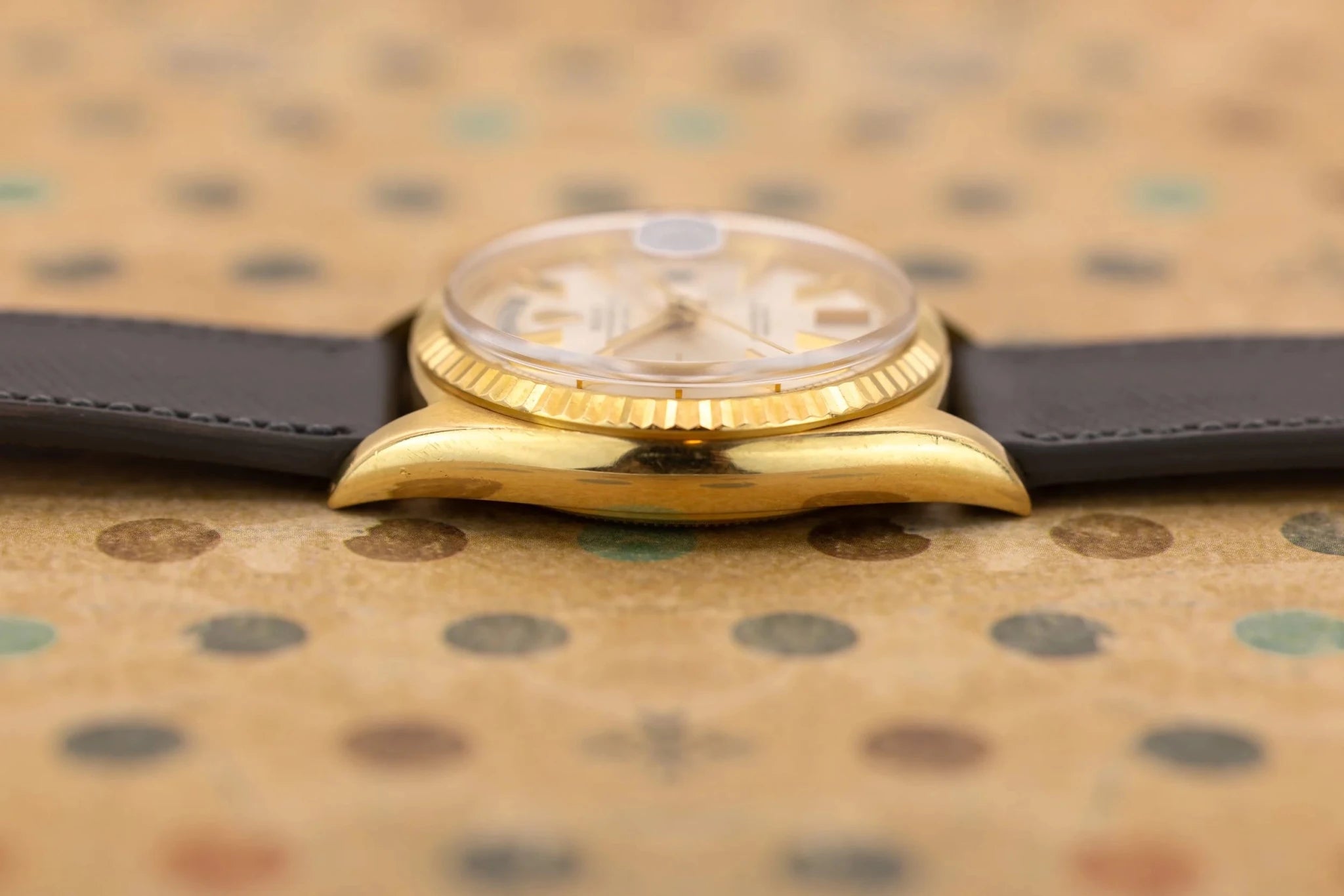 1973 Rolex Day-Date Ref. 1803 | Silver Sunburst Dial | Spanish Day Wheel - Sierra Time Co