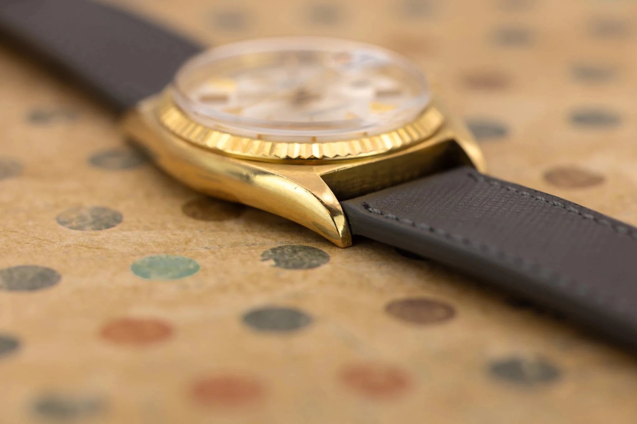 1973 Rolex Day-Date Ref. 1803 | Silver Sunburst Dial | Spanish Day Wheel - Sierra Time Co