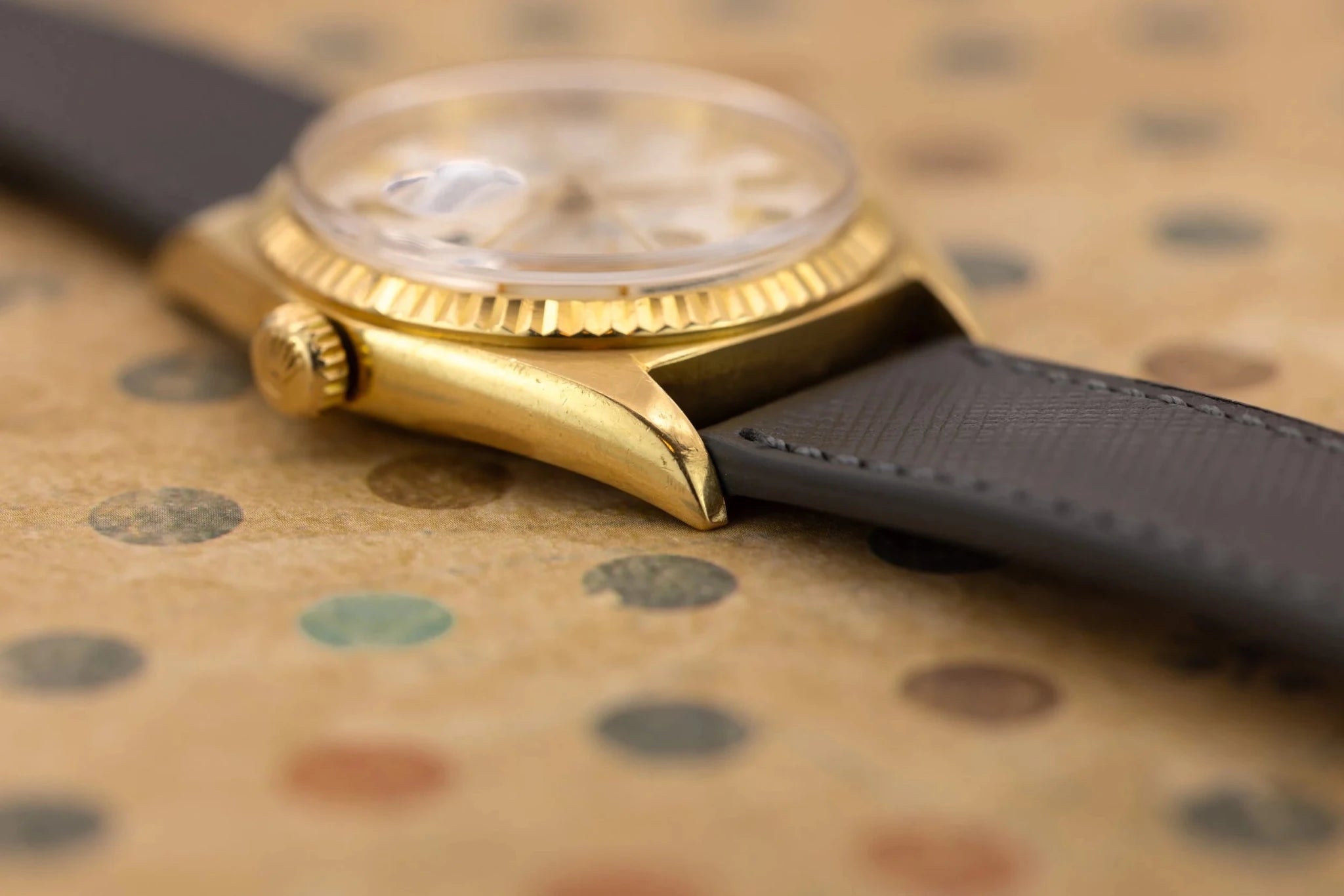 1973 Rolex Day-Date Ref. 1803 | Silver Sunburst Dial | Spanish Day Wheel - Sierra Time Co