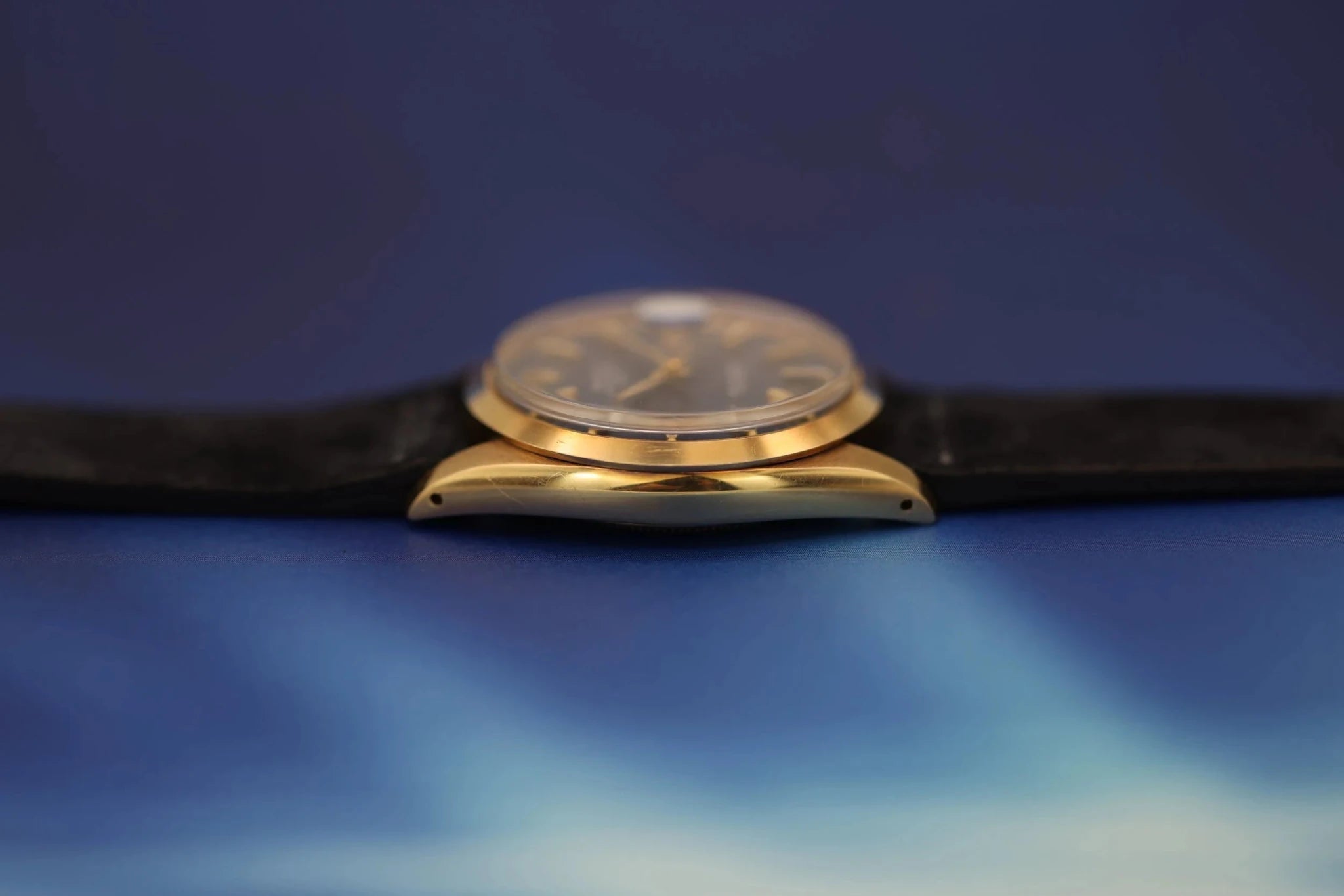 1974 Rolex Date Ref. 1500 | Blue Mosaic Dial | 14K Yellow Gold - Sierra Time Co