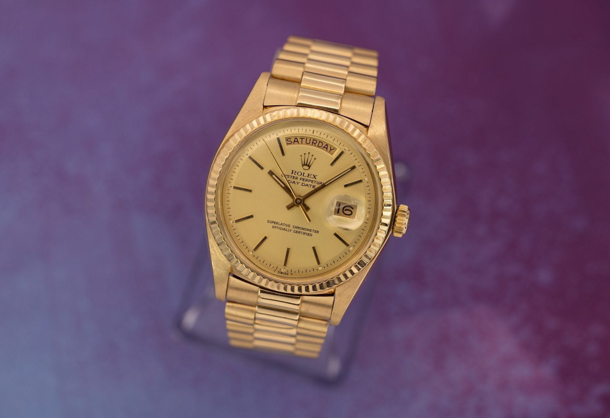 1974 Rolex Day-Date Ref. 1803 | 18K Yellow Gold | Champagne Dial - Sierra Time Co