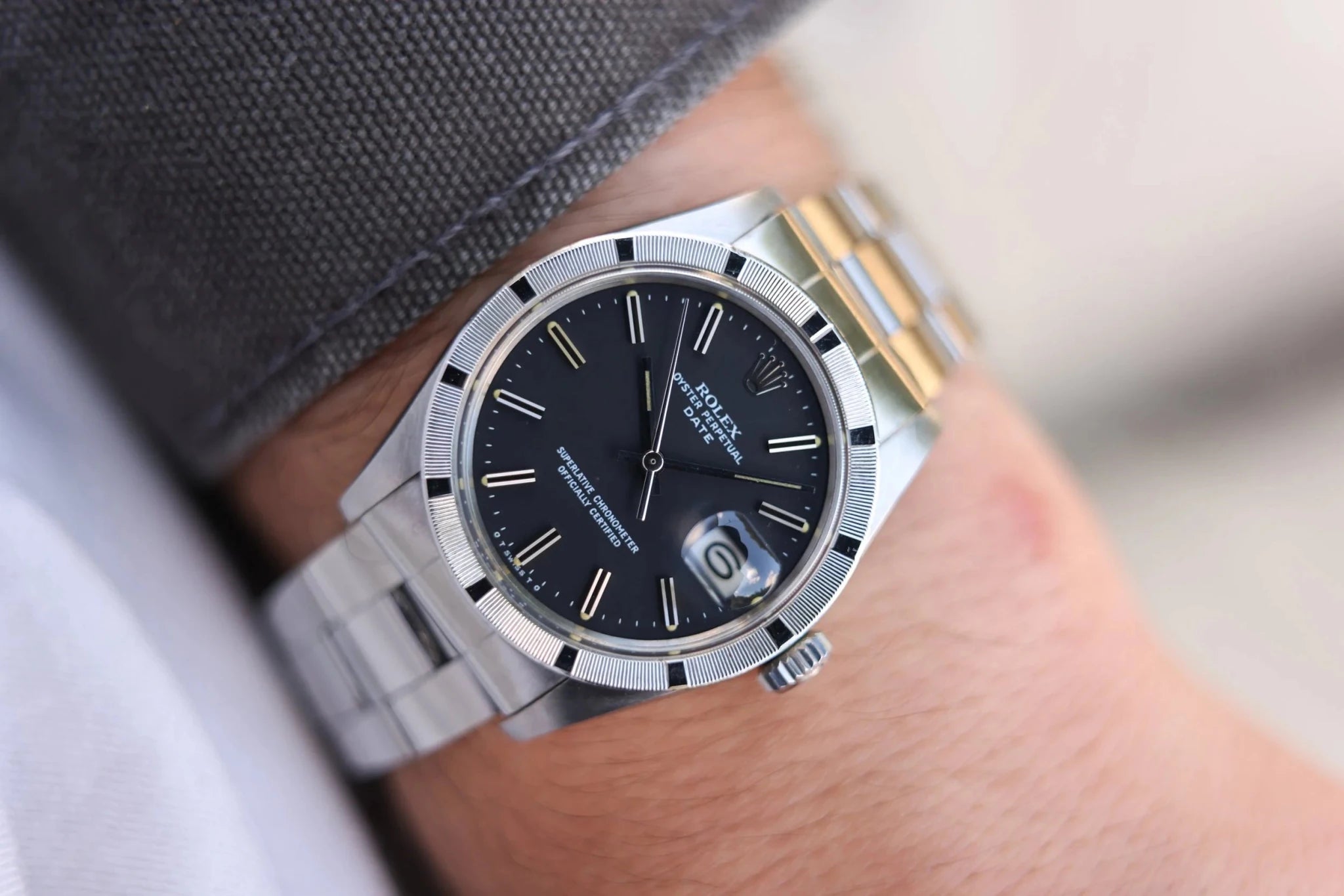 1975 Rolex Date Ref. 1501 | Matte Black Dial - Sierra Time Co