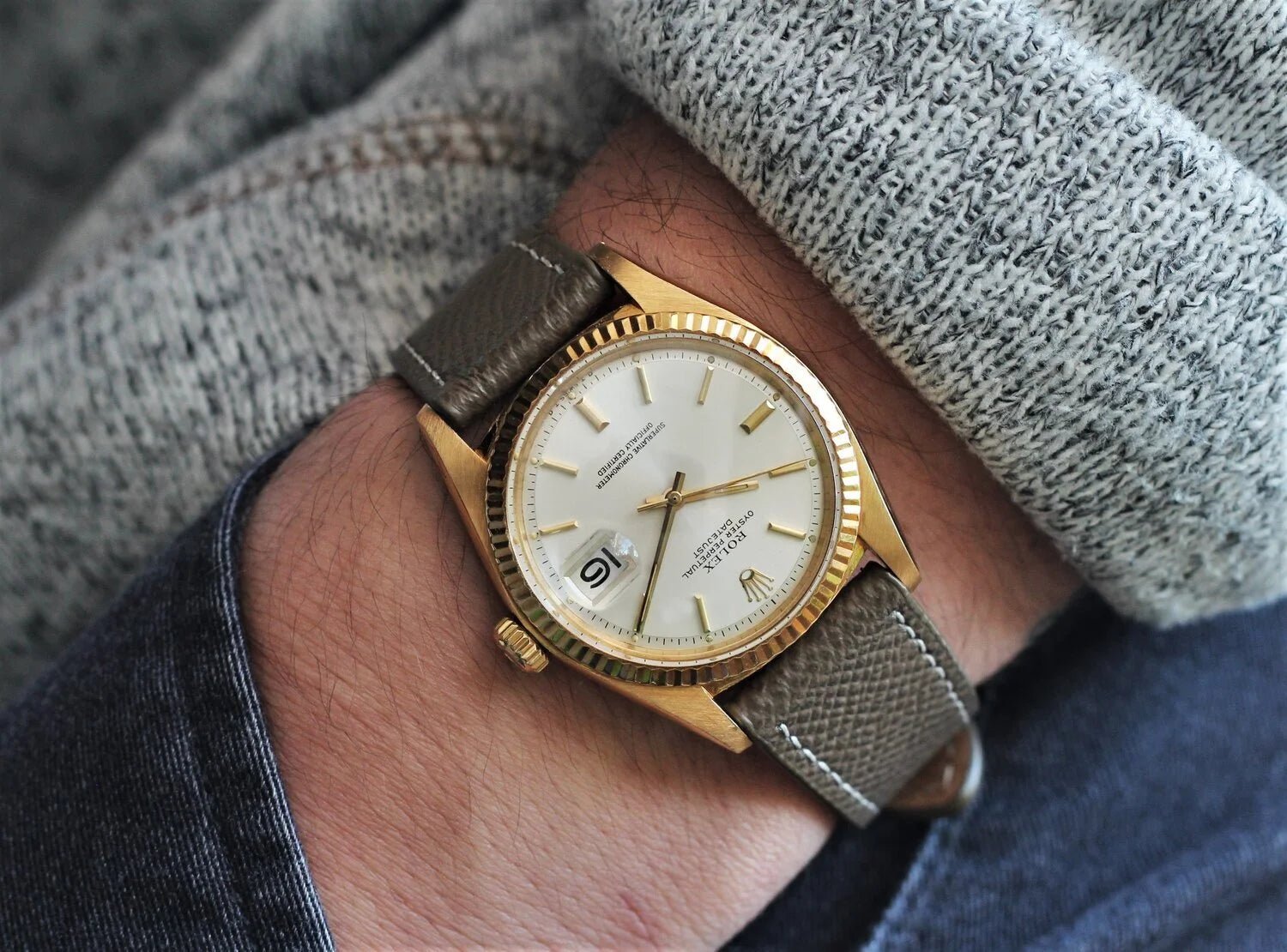 1975 Rolex Datejust Ref. 1601 Silver Sigma Dial - Sierra Time Co