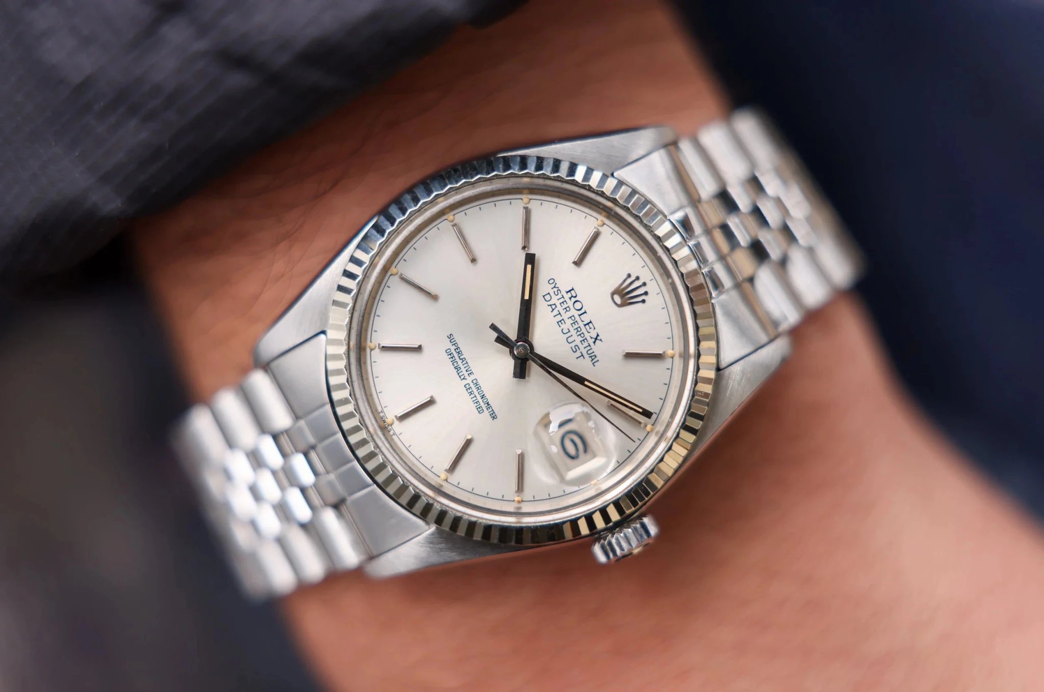 1976 Datejust Ref. 16014 | Silver Chapter Ring Dial - Sierra Time Co