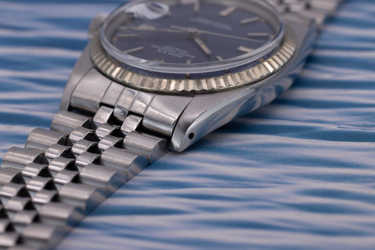 1976 Rolex Datejust Ref. 1601 | Blue Dial | Box and Papers - Sierra Time Co
