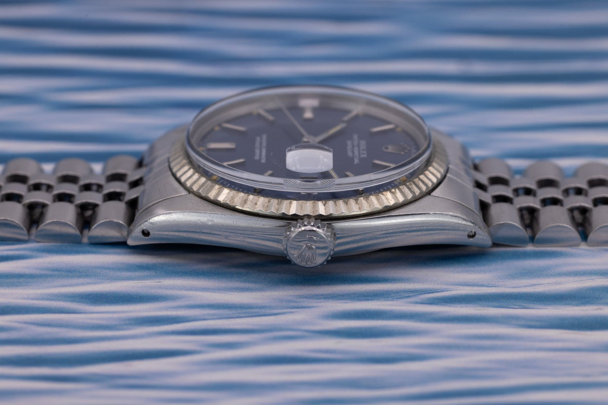 1976 Rolex Datejust Ref. 1601 | Blue Dial | Box and Papers - Sierra Time Co