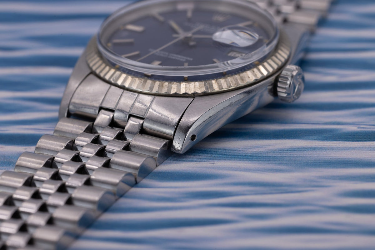 1976 Rolex Datejust Ref. 1601 | Blue Dial | Box and Papers - Sierra Time Co