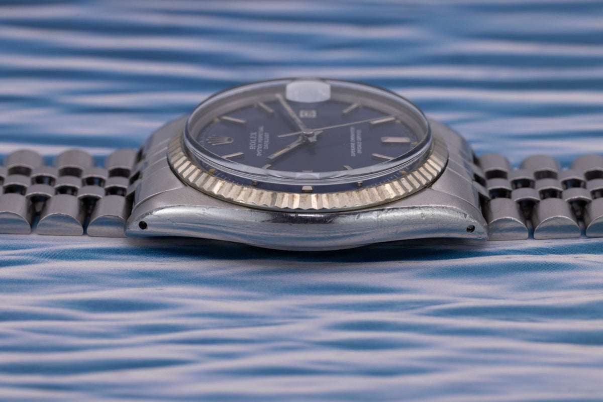 1976 Rolex Datejust Ref. 1601 | Blue Dial | Box and Papers - Sierra Time Co