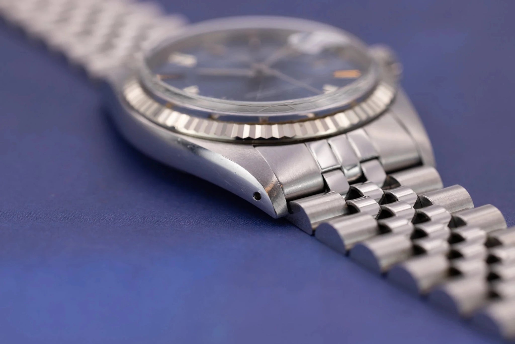 1976 Rolex Datejust Ref. 1601 | Rare Sunburst Navy Blue Dial - Sierra Time Co