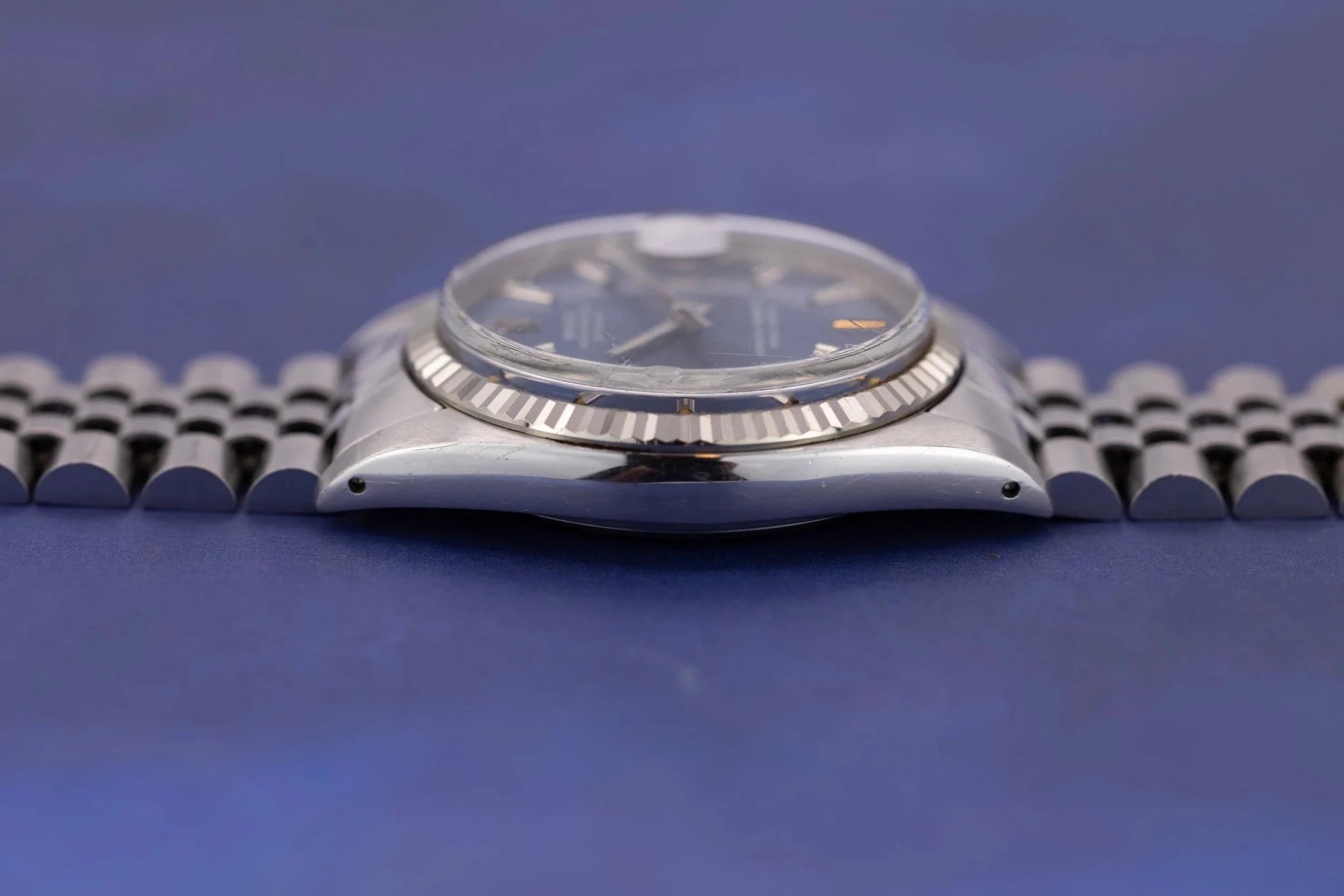 1976 Rolex Datejust Ref. 1601 | Rare Sunburst Navy Blue Dial - Sierra Time Co