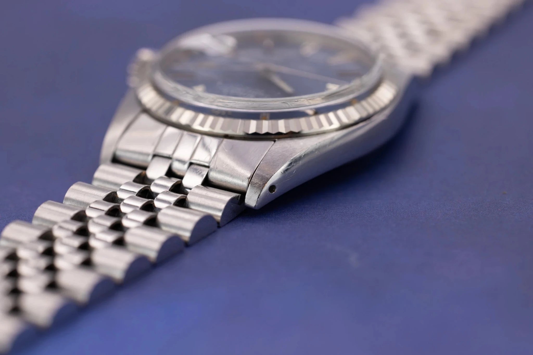 1976 Rolex Datejust Ref. 1601 | Rare Sunburst Navy Blue Dial - Sierra Time Co
