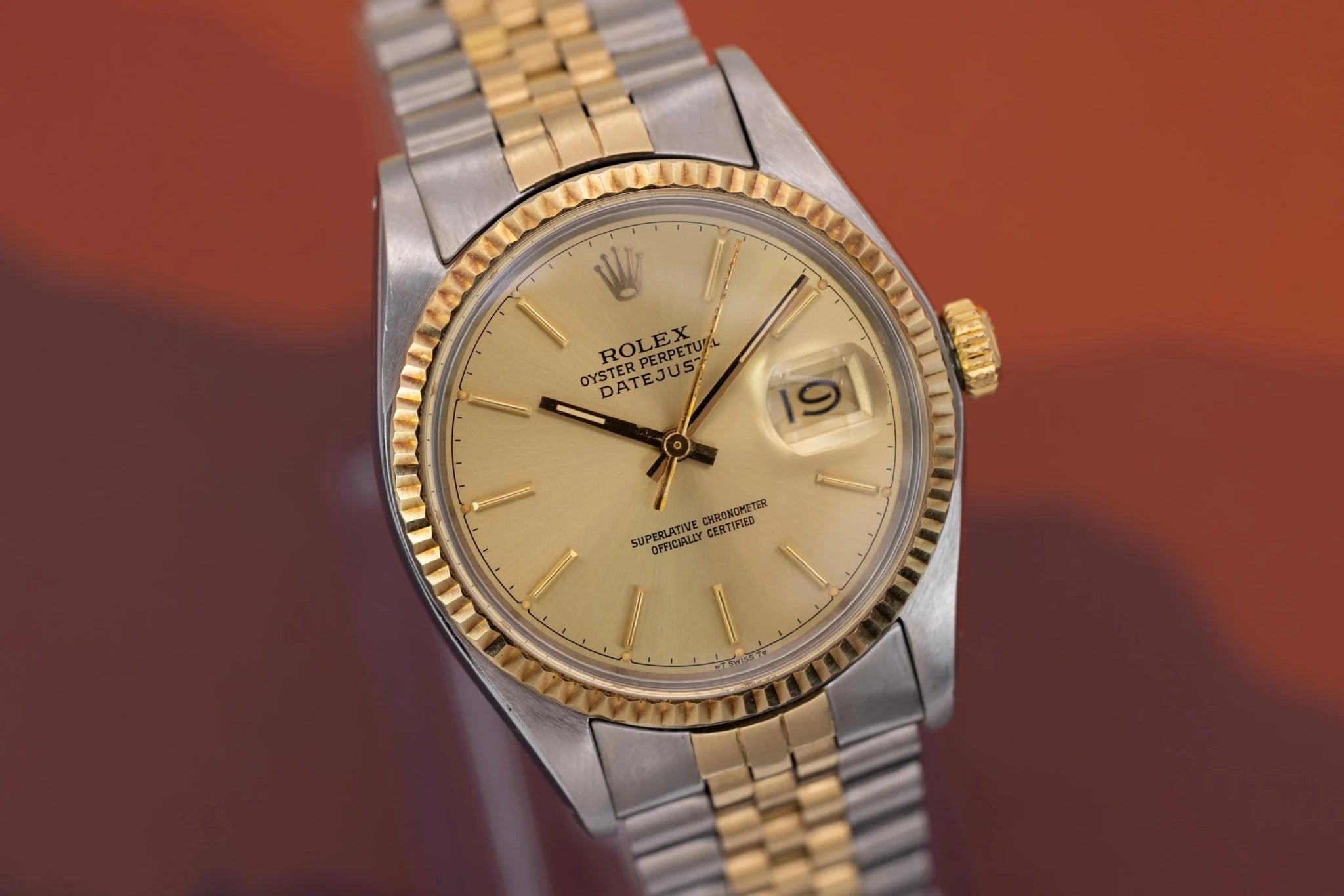 1978 Rolex Datejust Ref. 16013 | Champagne Tritium Dial - Sierra Time Co