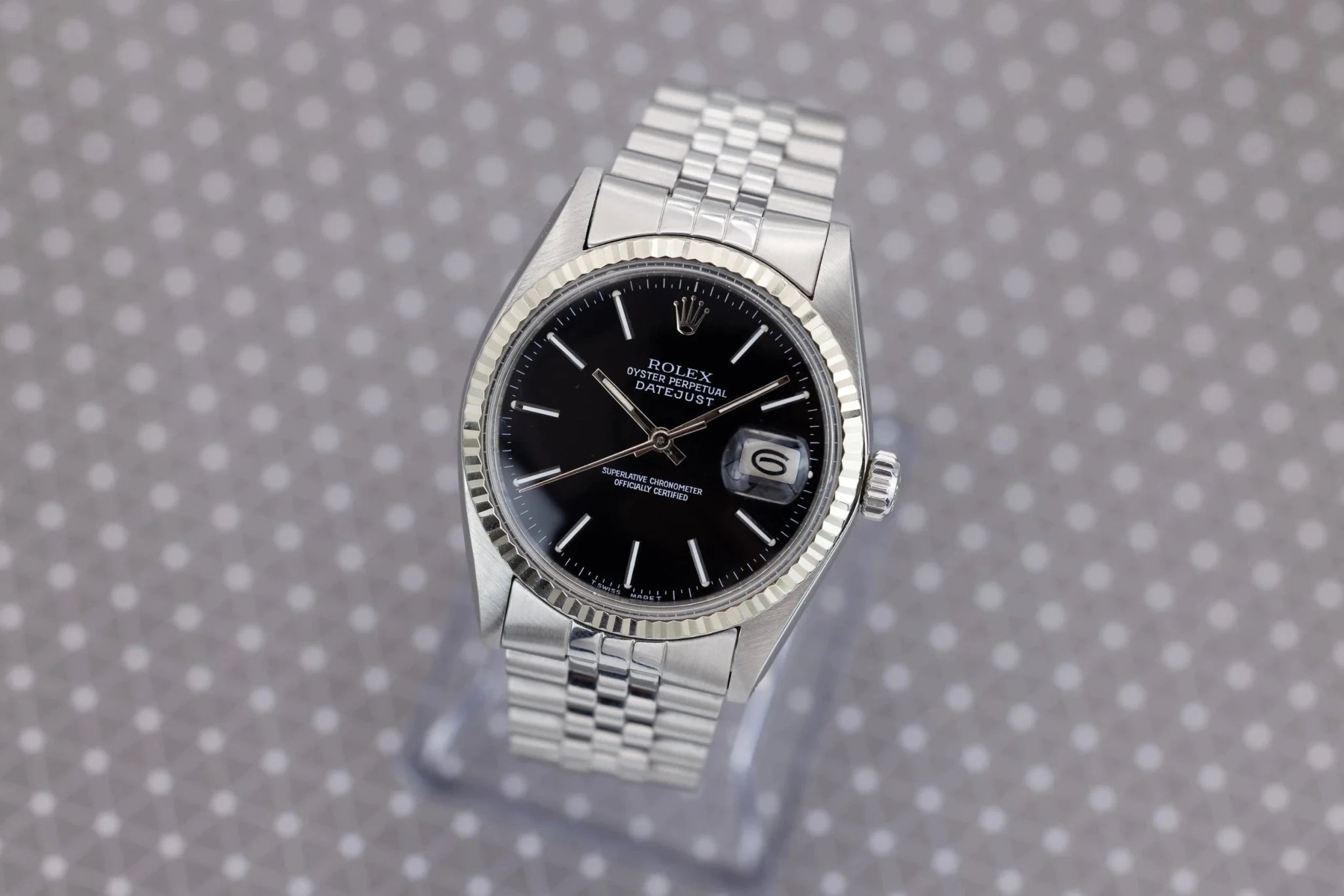 1978 Rolex Datejust Ref. 16014 | Gloss Black Dial - Sierra Time Co