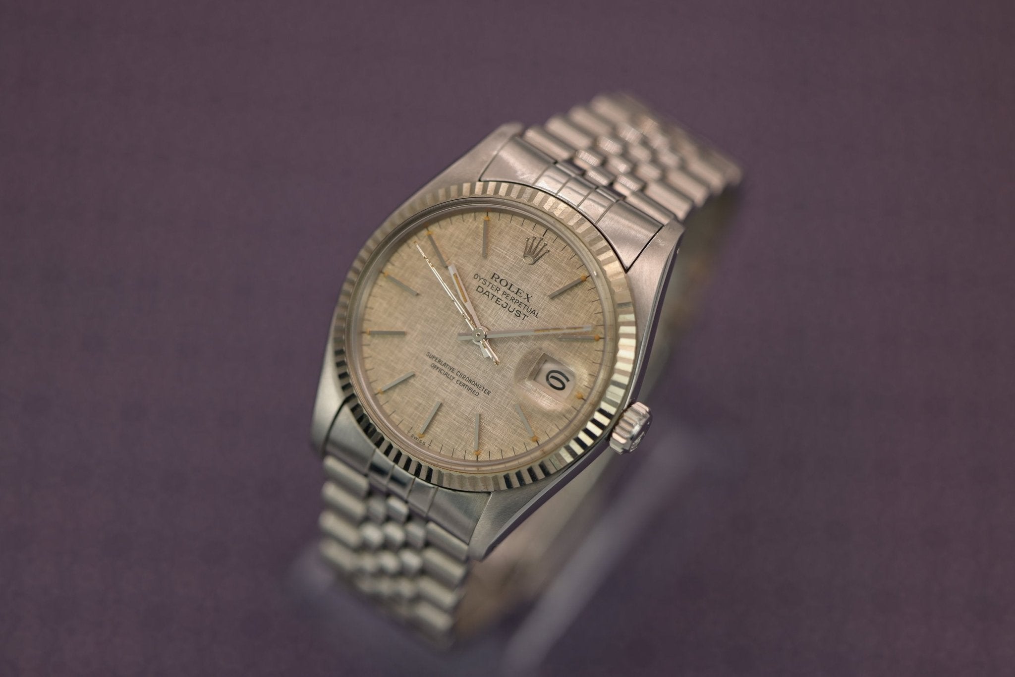 1978 Rolex Datejust Ref. 16014 | Linen Dial | Box and Papers - Sierra Time Co