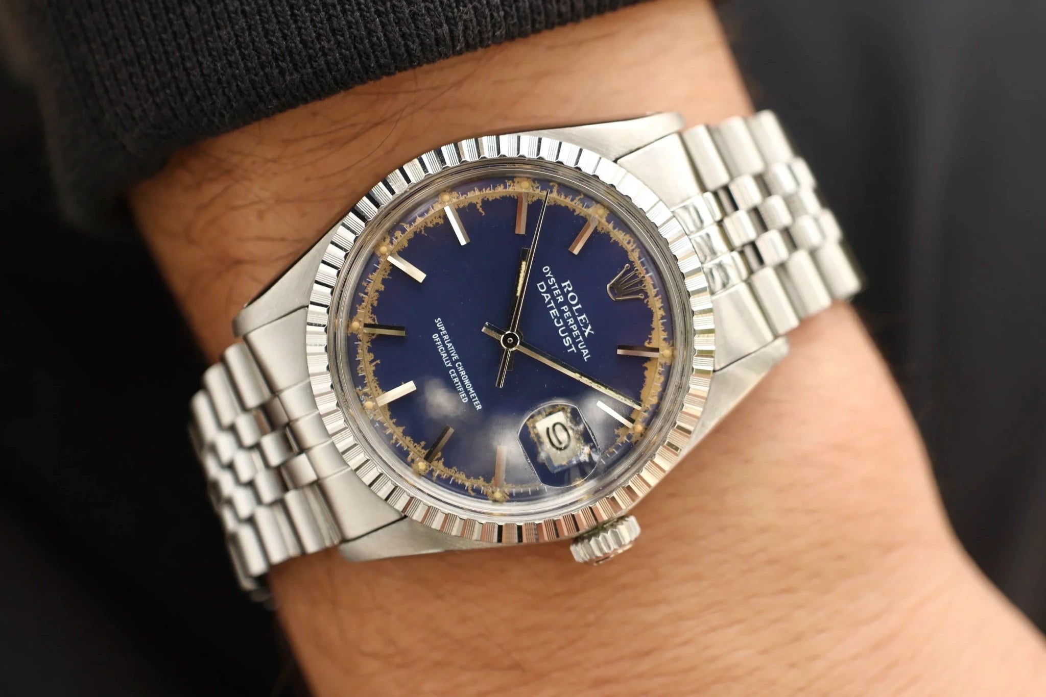 1978 Rolex Datejust Ref. 1603 | Tropical Ring Blue Dial - Sierra Time Co