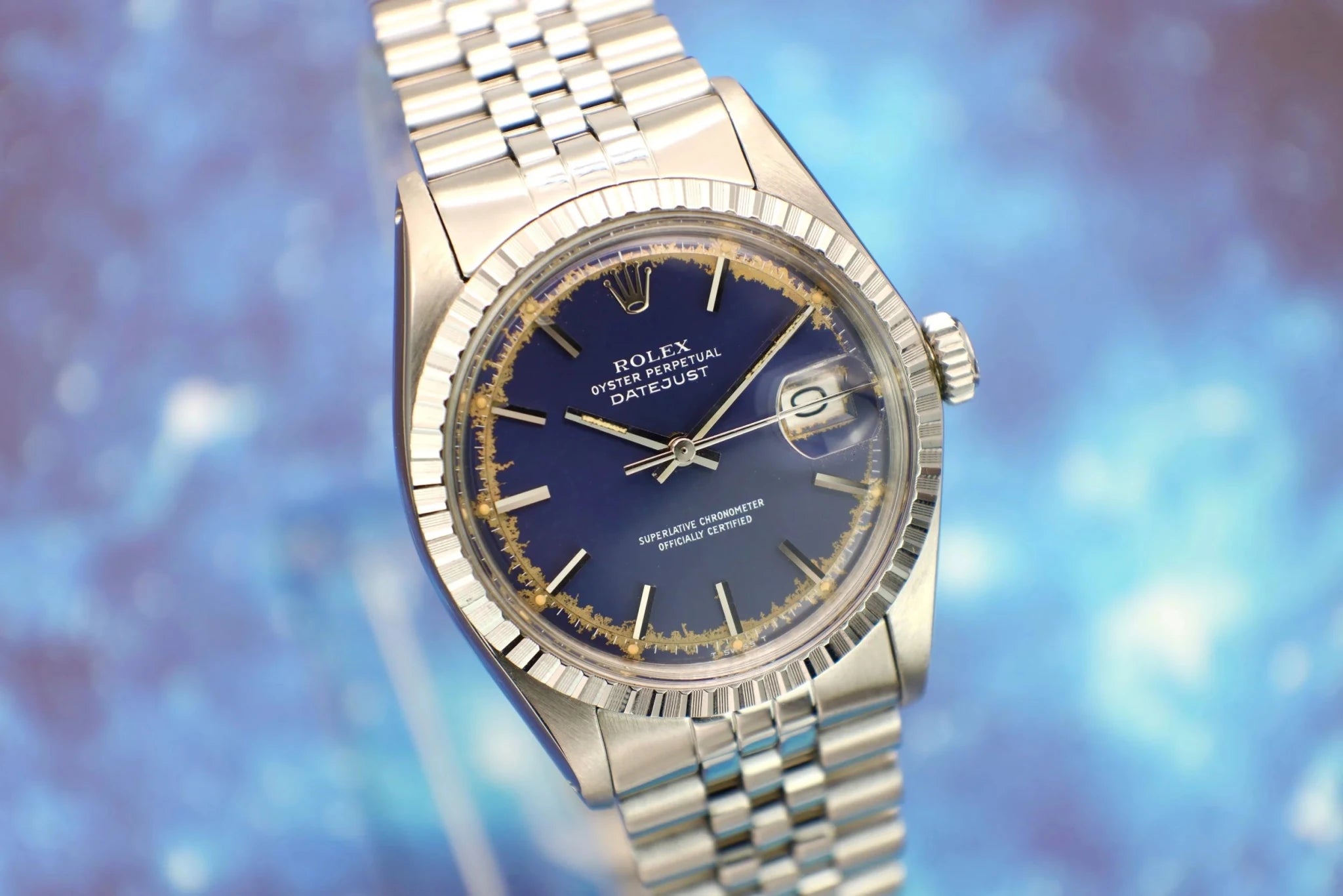 1978 Rolex Datejust Ref. 1603 | Tropical Ring Blue Dial - Sierra Time Co