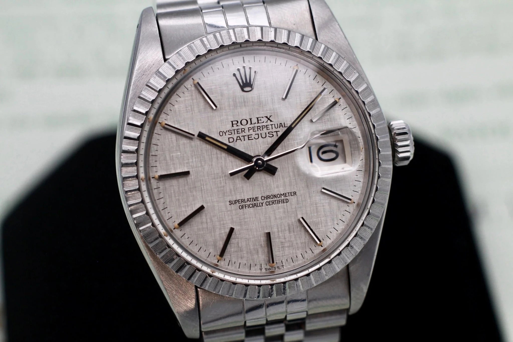 1979 Rolex Datejust Ref. 16030 Linen Dial | Box, Purchase Recepit, and Papers - Sierra Time Co