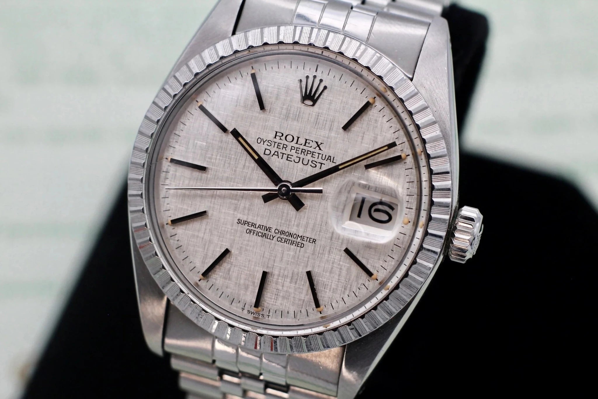 1979 Rolex Datejust Ref. 16030 Linen Dial | Box, Purchase Recepit, and Papers - Sierra Time Co
