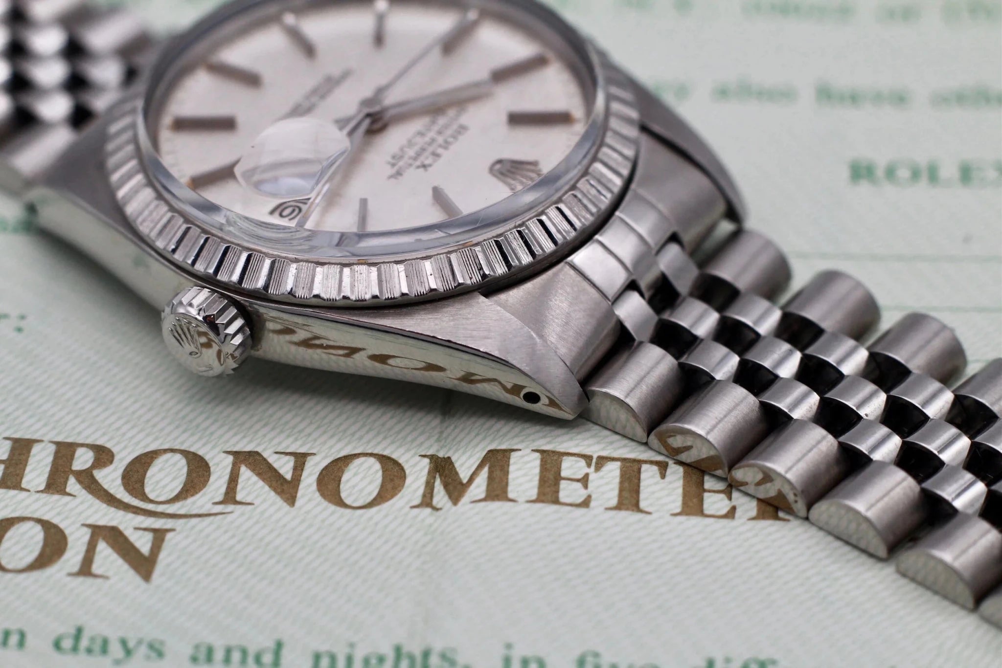 1979 Rolex Datejust Ref. 16030 Linen Dial | Box, Purchase Recepit, and Papers - Sierra Time Co