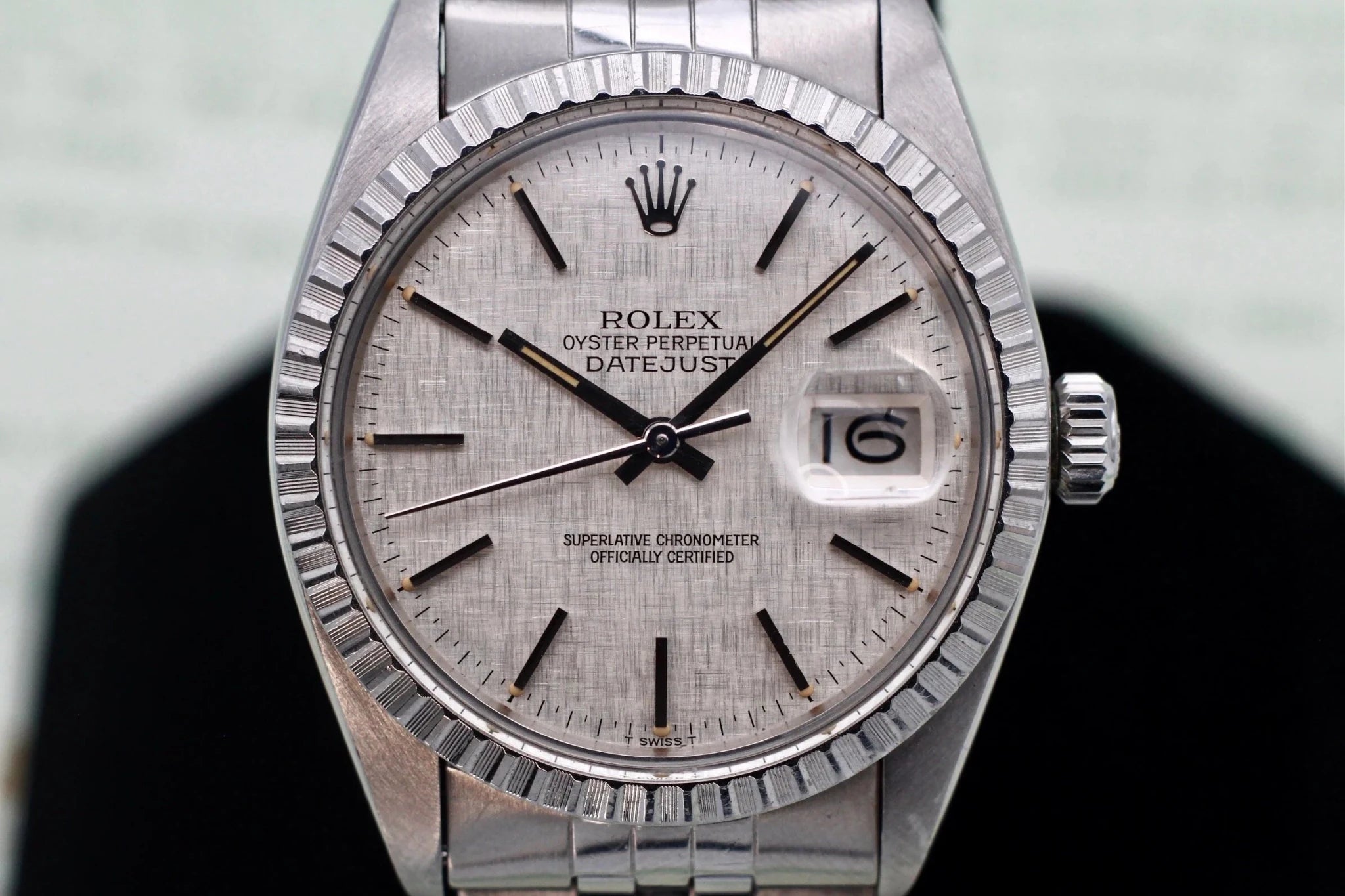 1979 Rolex Datejust Ref. 16030 Linen Dial | Box, Purchase Recepit, and Papers - Sierra Time Co