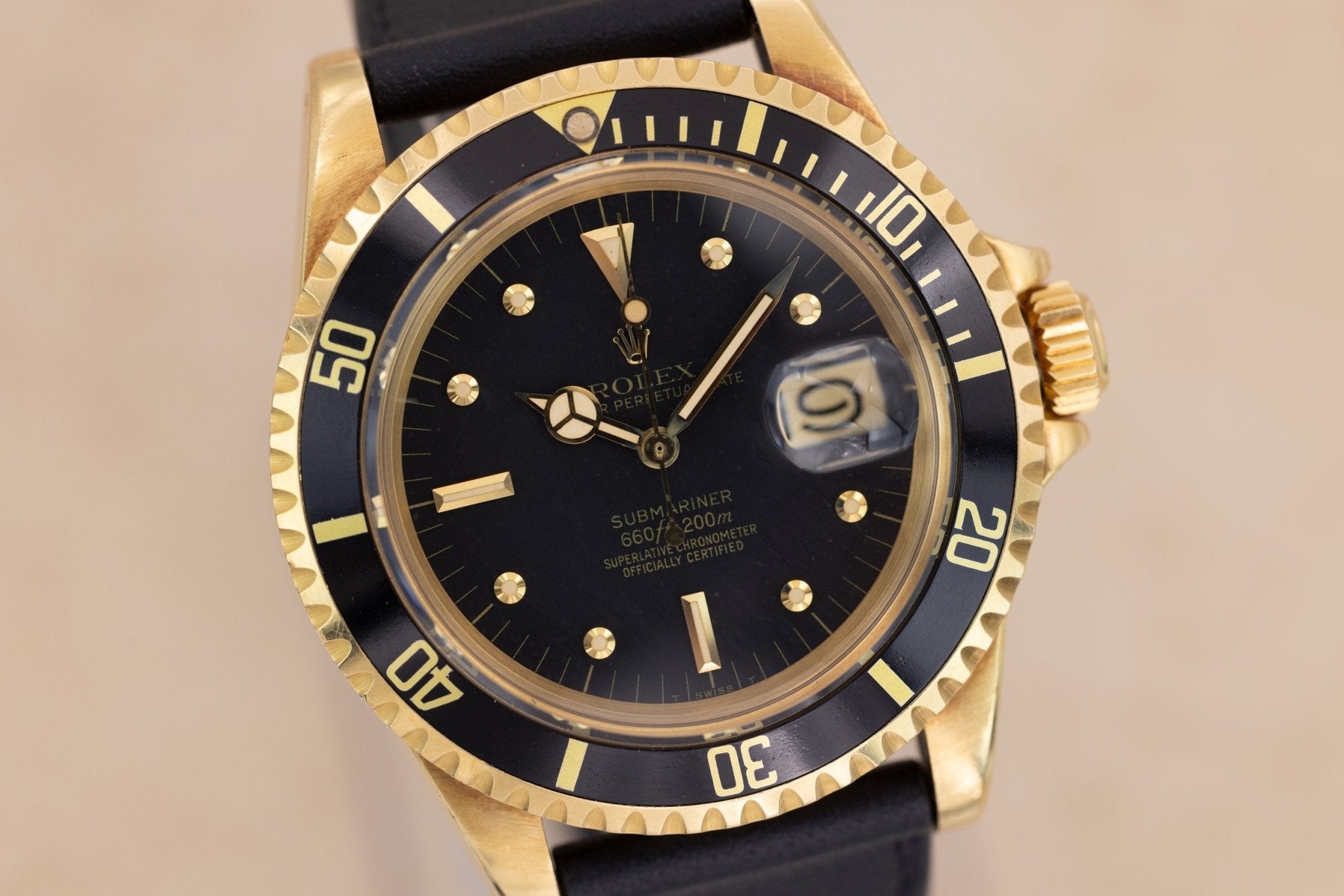 1979 Rolex Submariner Ref. 1680 | Unpolished | Black Nipple Dial | 18K Yellow Gold - Sierra Time Co