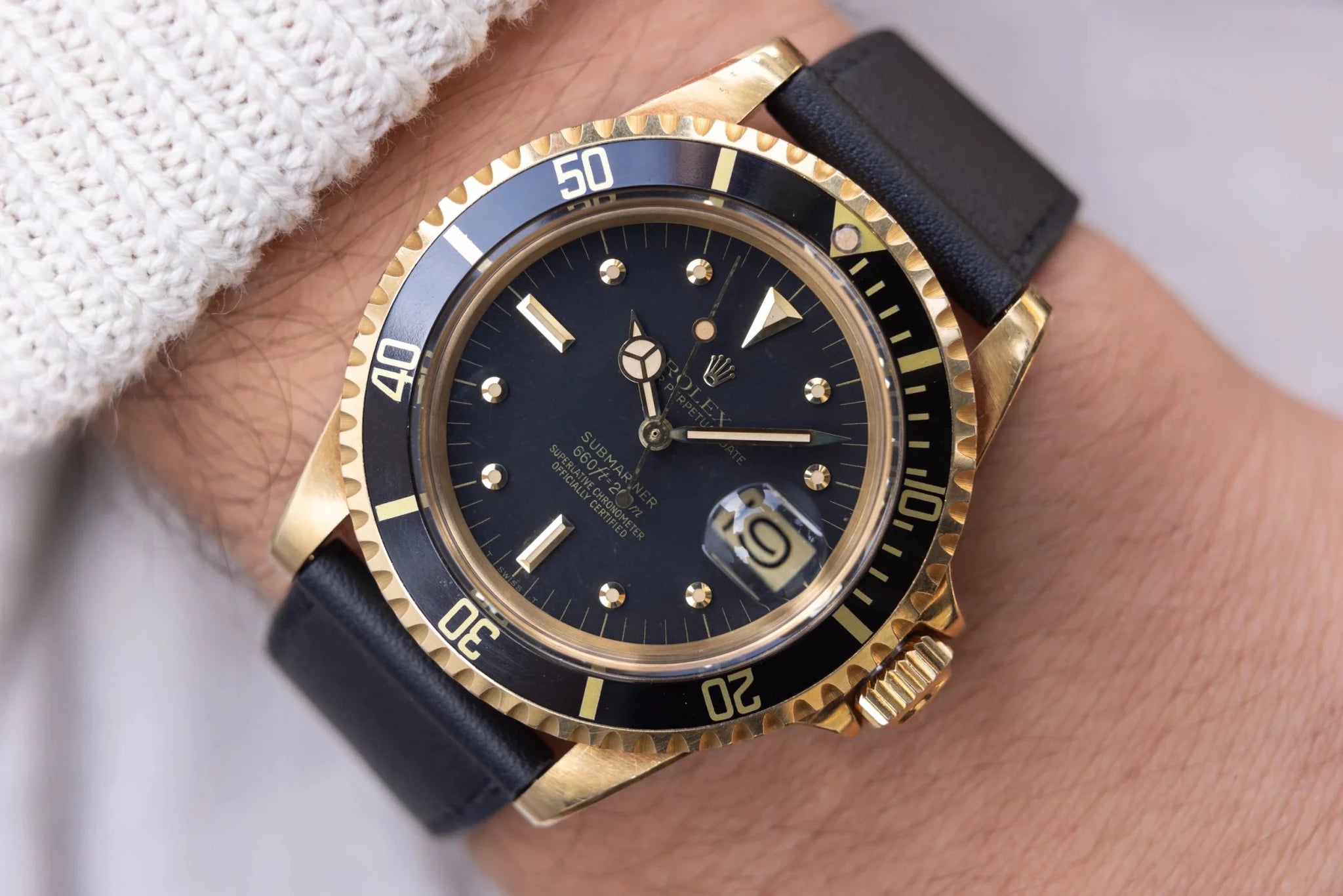 1979 Rolex Submariner Ref. 1680 | Unpolished | Black Nipple Dial | 18K Yellow Gold - Sierra Time Co