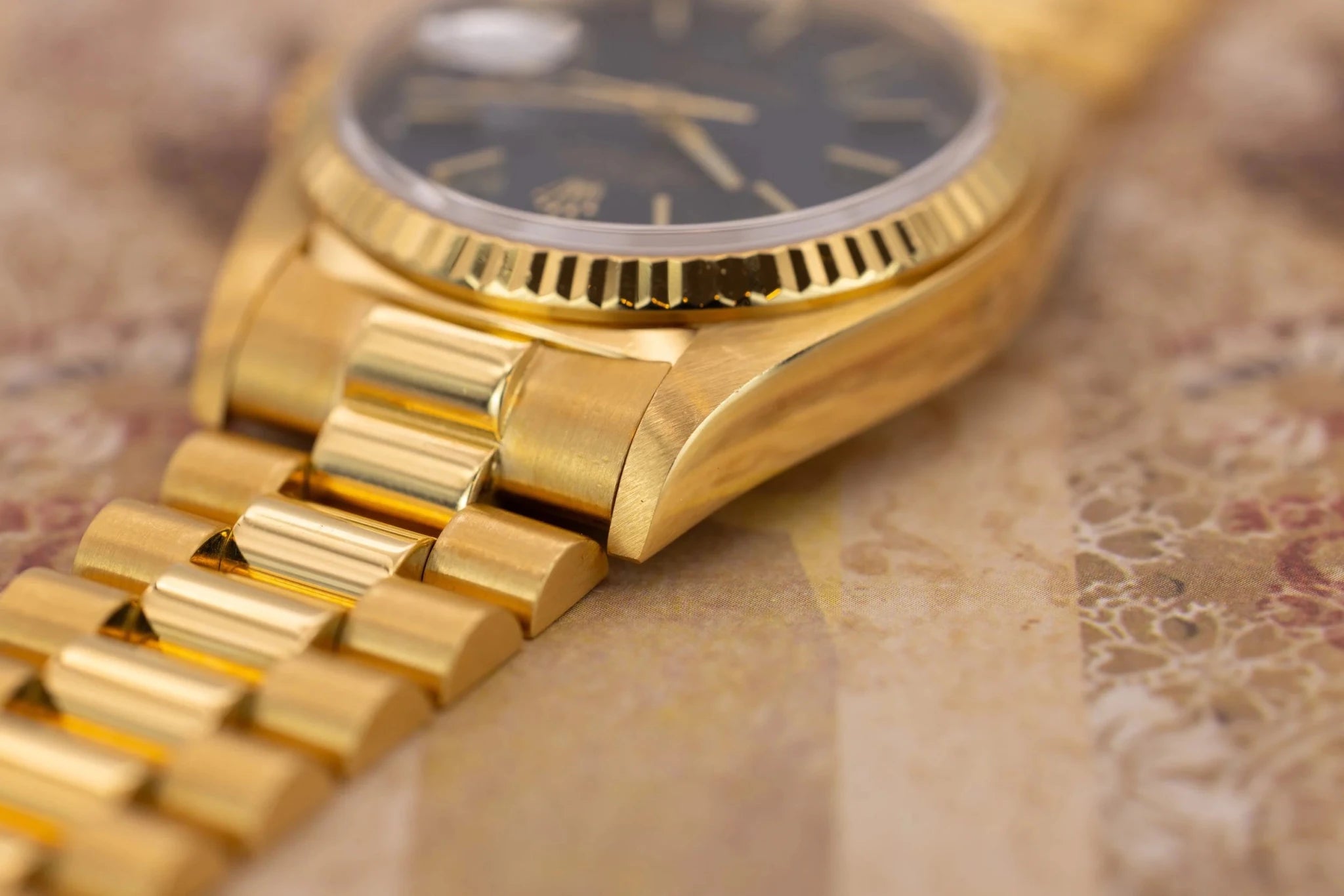 1980 Rolex Day-Date Ref. 18038 | 18K Yellow Gold | Blue Sunburst Dial - Sierra Time Co