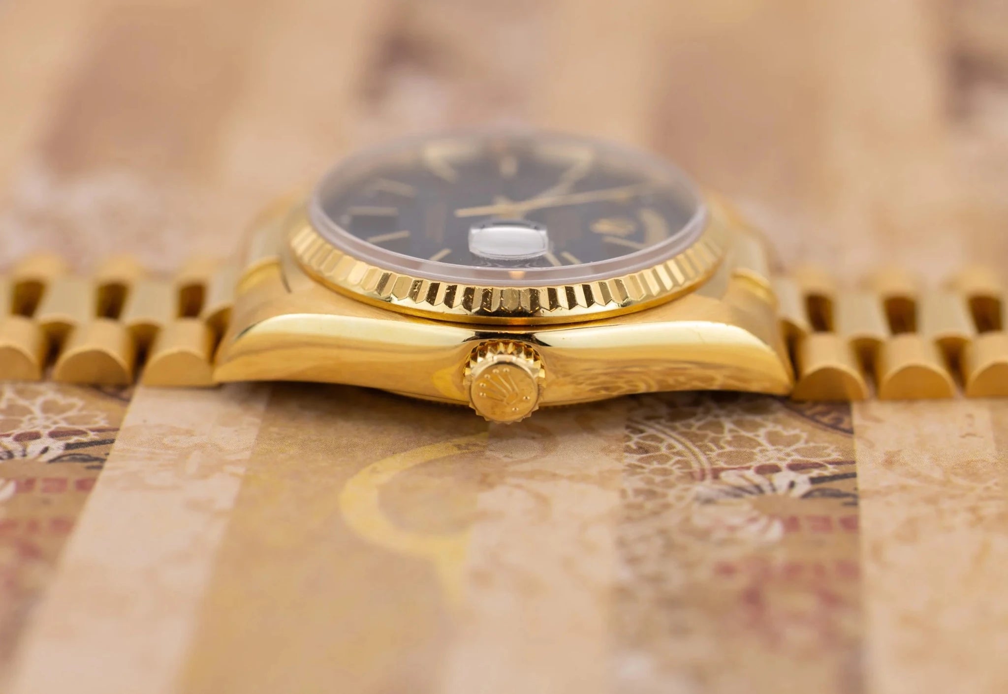 1980 Rolex Day-Date Ref. 18038 | 18K Yellow Gold | Blue Sunburst Dial - Sierra Time Co