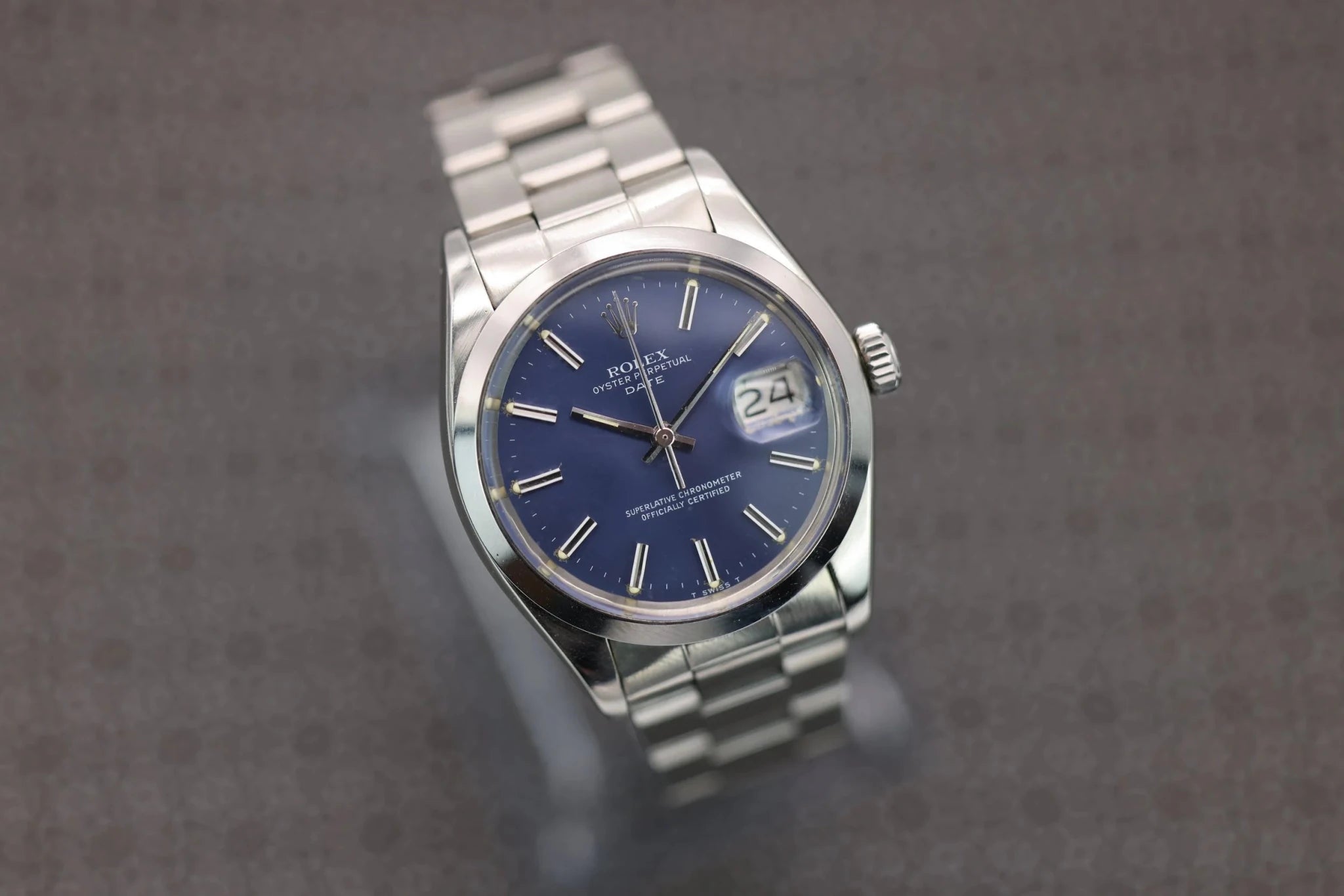 1981 Rolex Date Ref. 1500 | Navy Blue Dial - Sierra Time Co