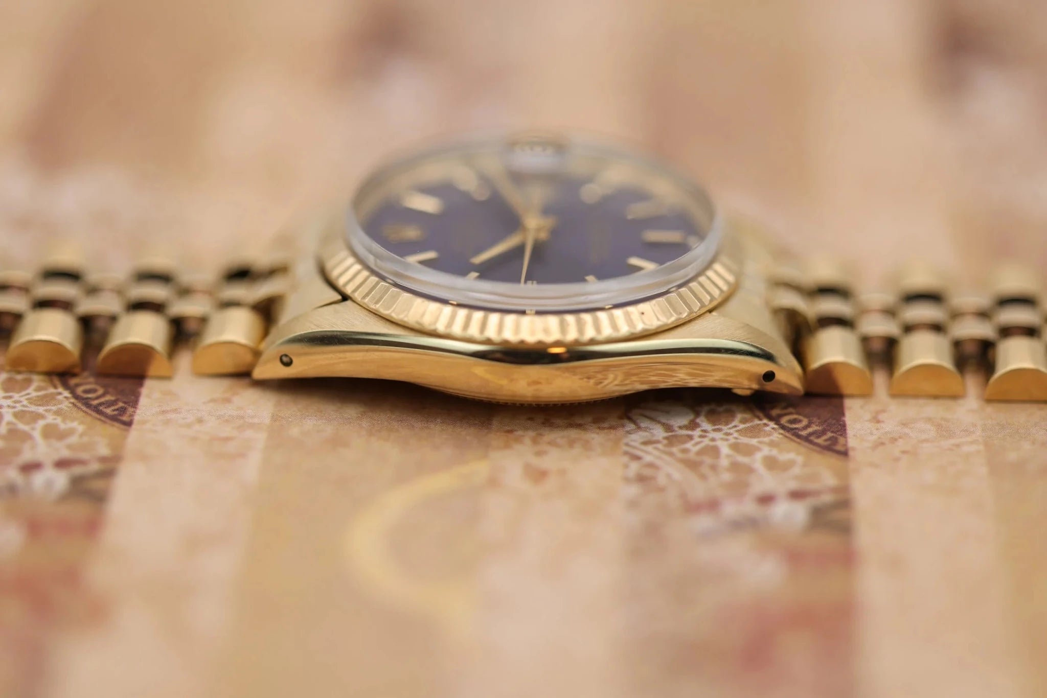 1981 Rolex Date Ref. 15037 | 14K YG | Blue Dial | Box and Papers - Sierra Time Co