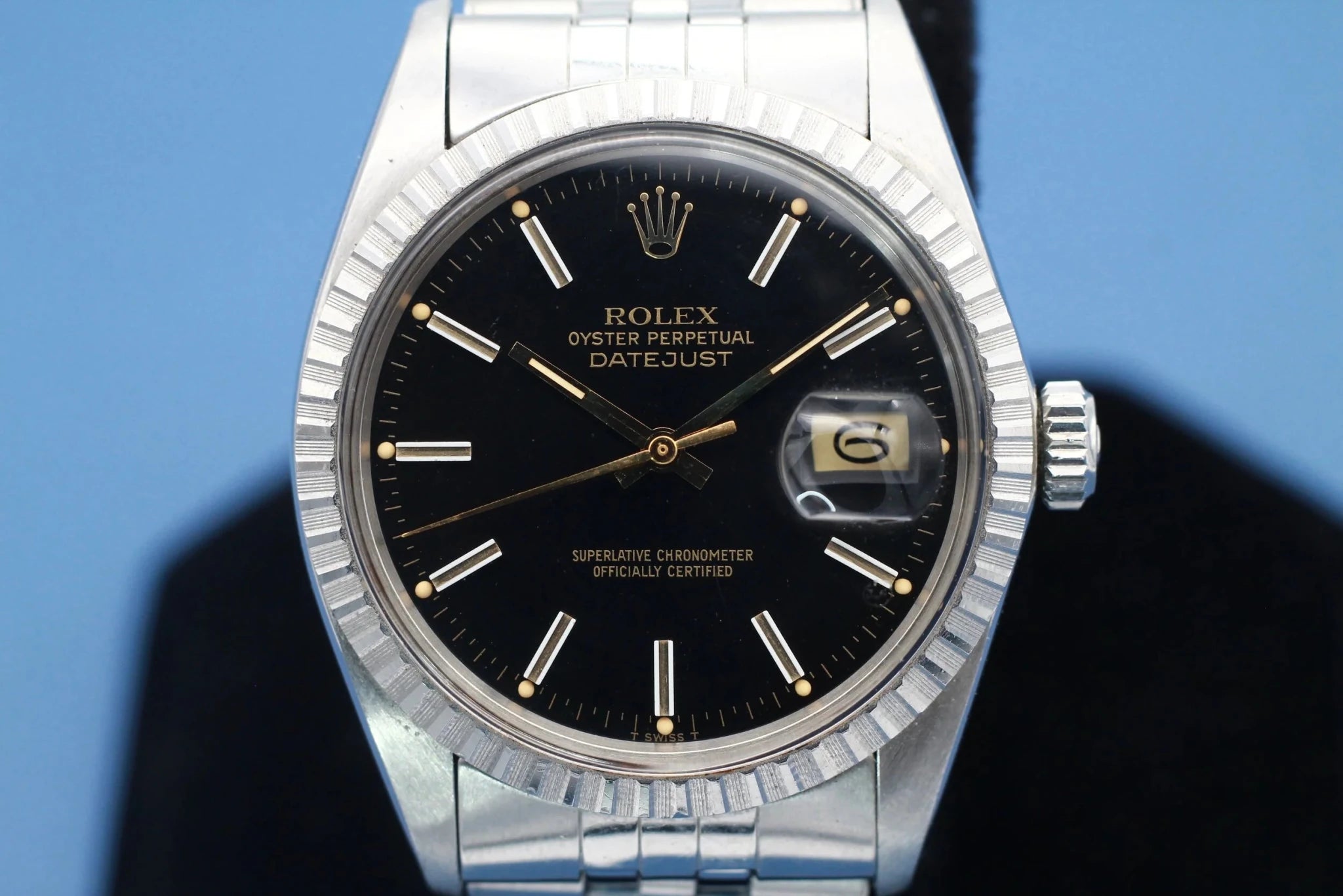 1981 Rolex Datejust Ref. 16030 | Black and Gold Dial - Sierra Time Co