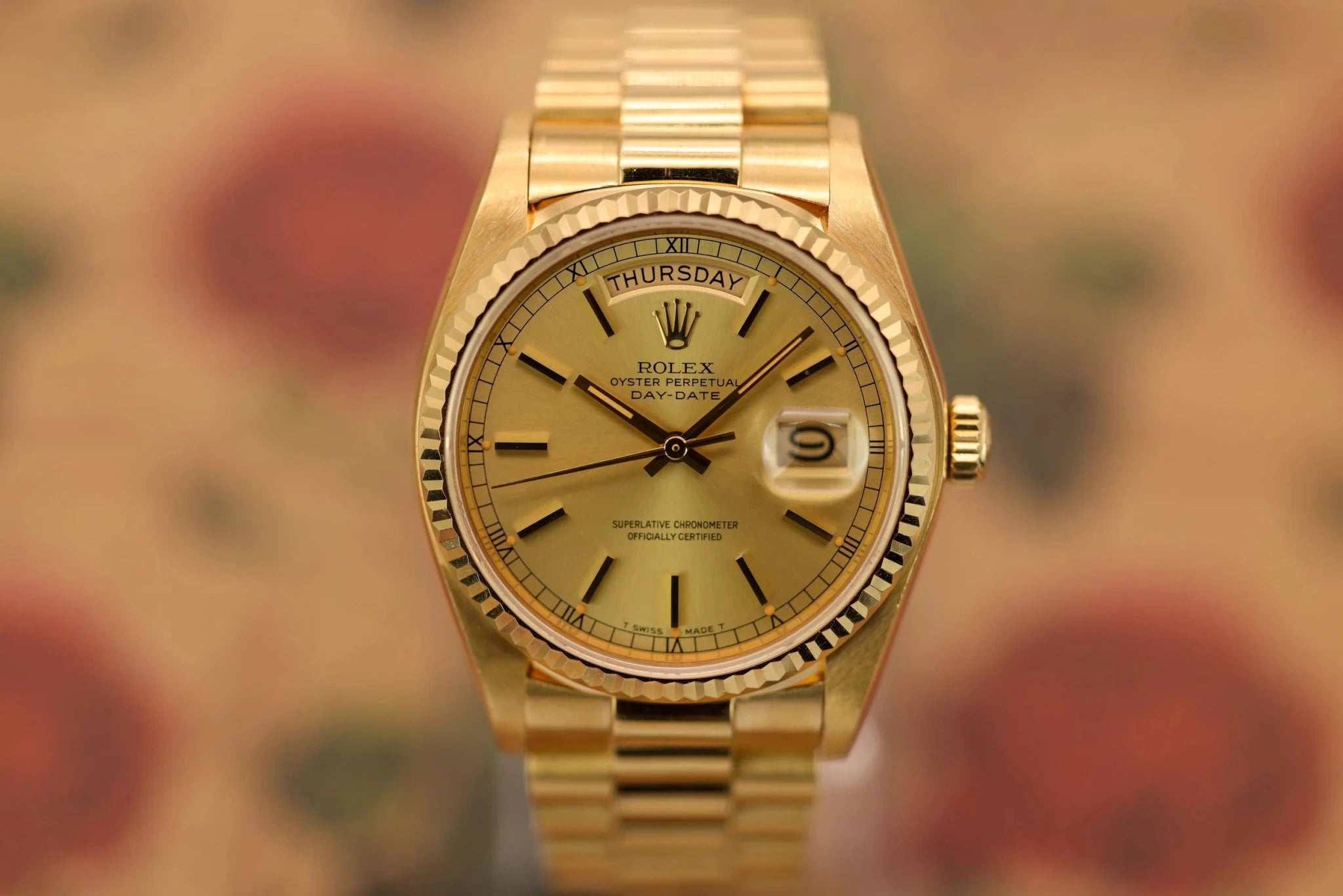 1981 Rolex Day-Date Ref. 18038 | Champagne Dial | Box and Papers - Sierra Time Co