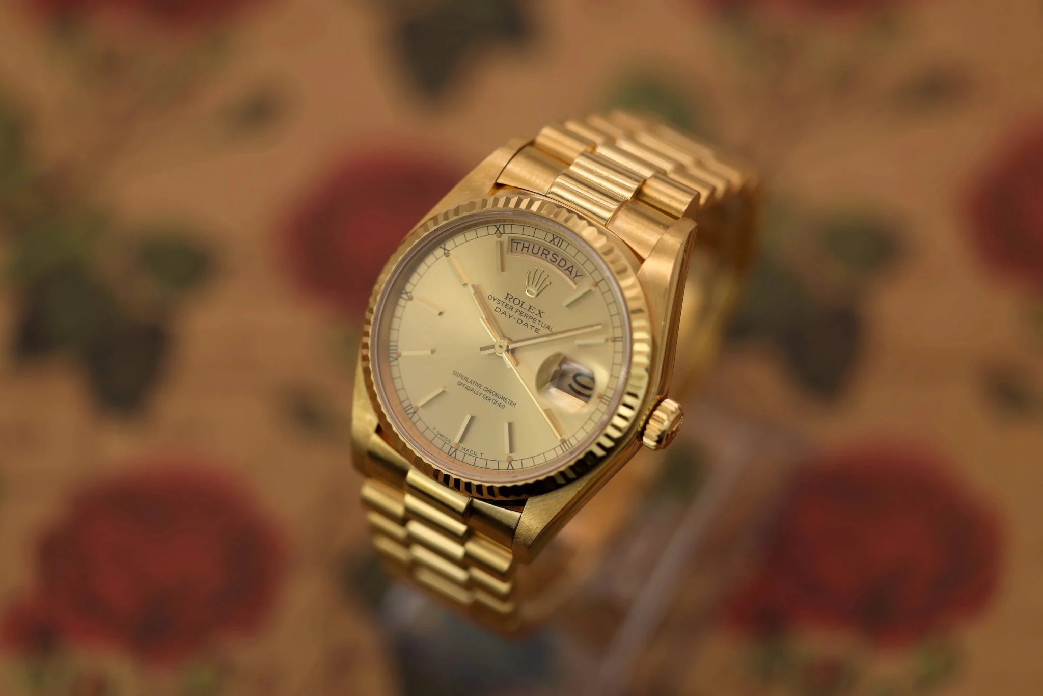 1981 Rolex Day-Date Ref. 18038 | Champagne Dial | Box and Papers - Sierra Time Co